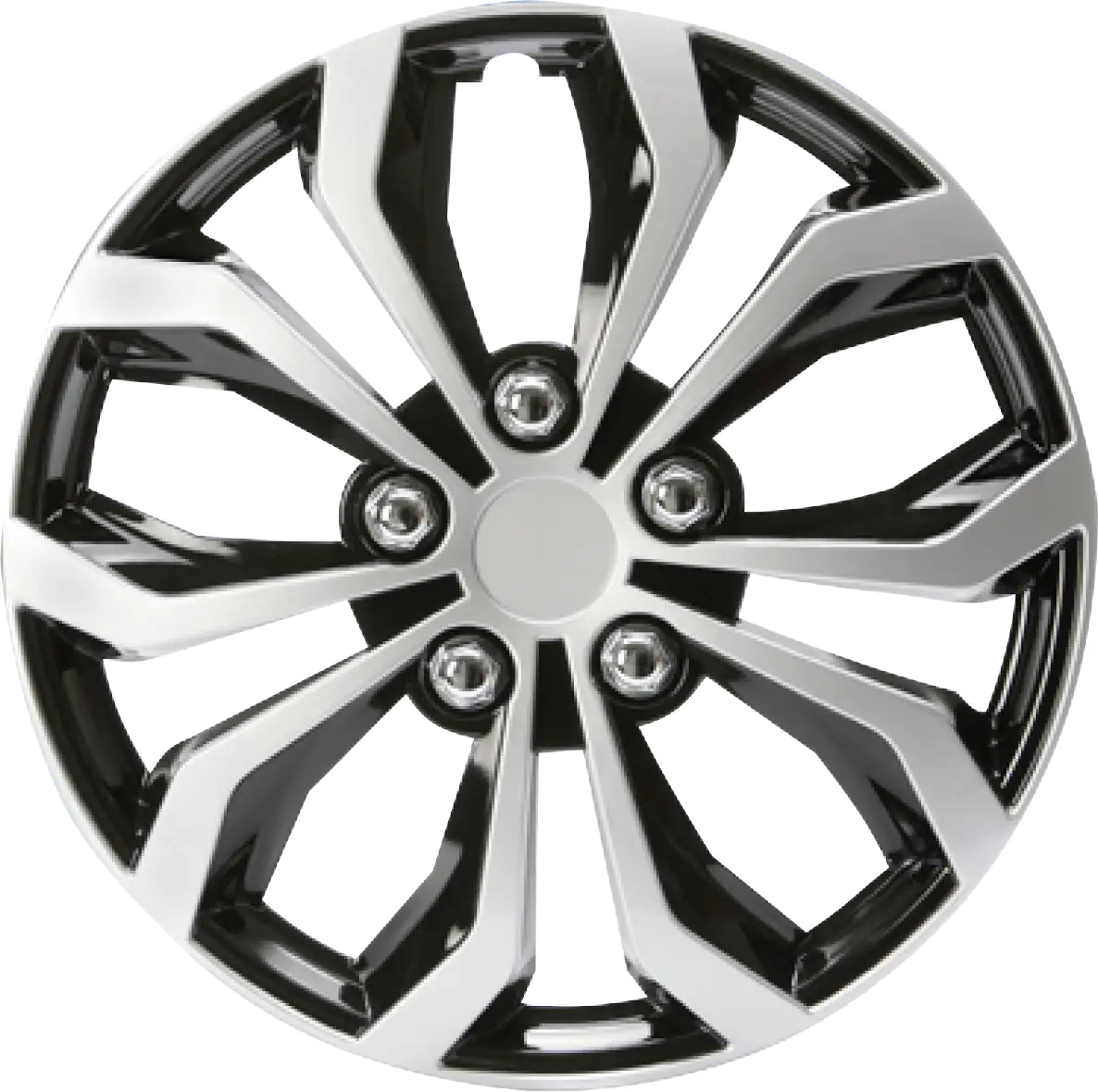 Unitec Radzierblende Daytona 38 cm (15 Zoll) schwarz silber 4 Stück Unitec Radzierblende Daytona 38 cm (15 Zoll) schwarz silber 4 Stück