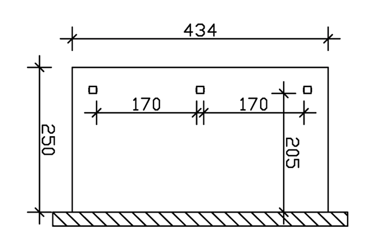 SKAN HOLZ Terrassenüberdachung Andria 434 x 250 cm Leimholz SKAN HOLZ Terrassenüberdachung Andria 434 x 250 cm Leimholz