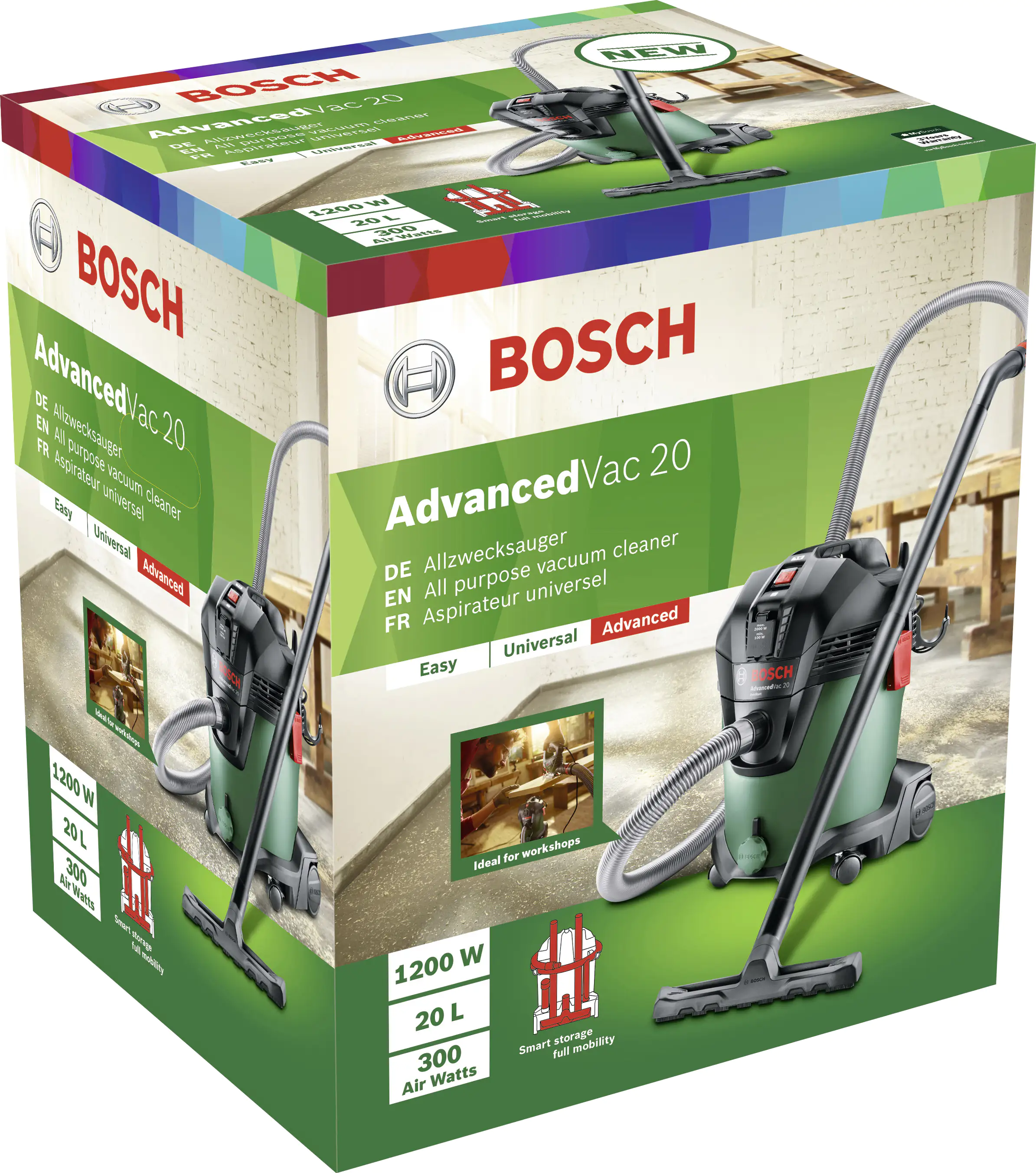 Bosch Nass- und Trockensauger AdvancedVac 20 1200 Watt Bosch Nass- und Trockensauger AdvancedVac 20 1200 Watt