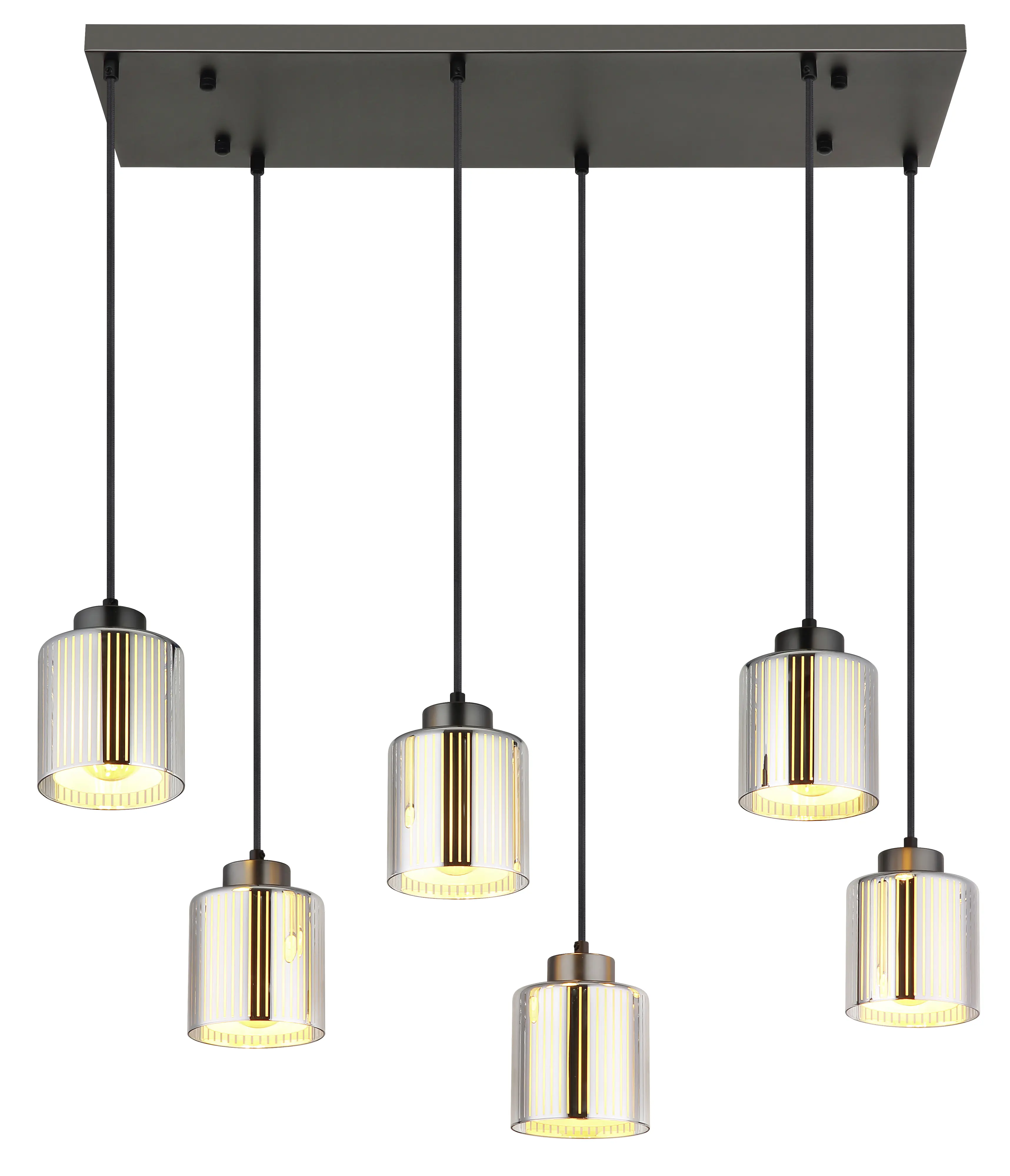 Globo Hängeleuchte Felicia 83 x 120 cm schwarz-chrom matt