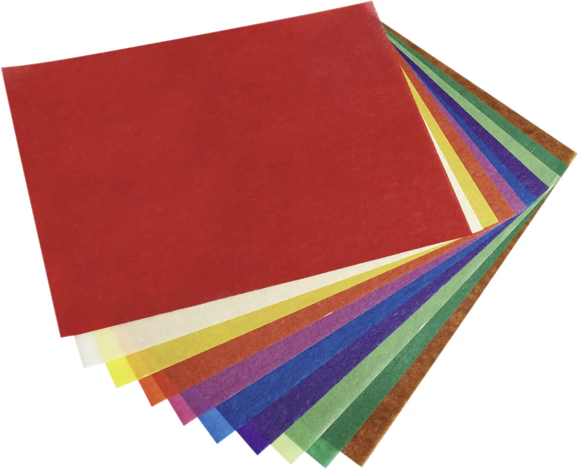 Glorex Transparentpapiermappe 42g/m² sortiert 18 x 5 cm, 10 Blatt