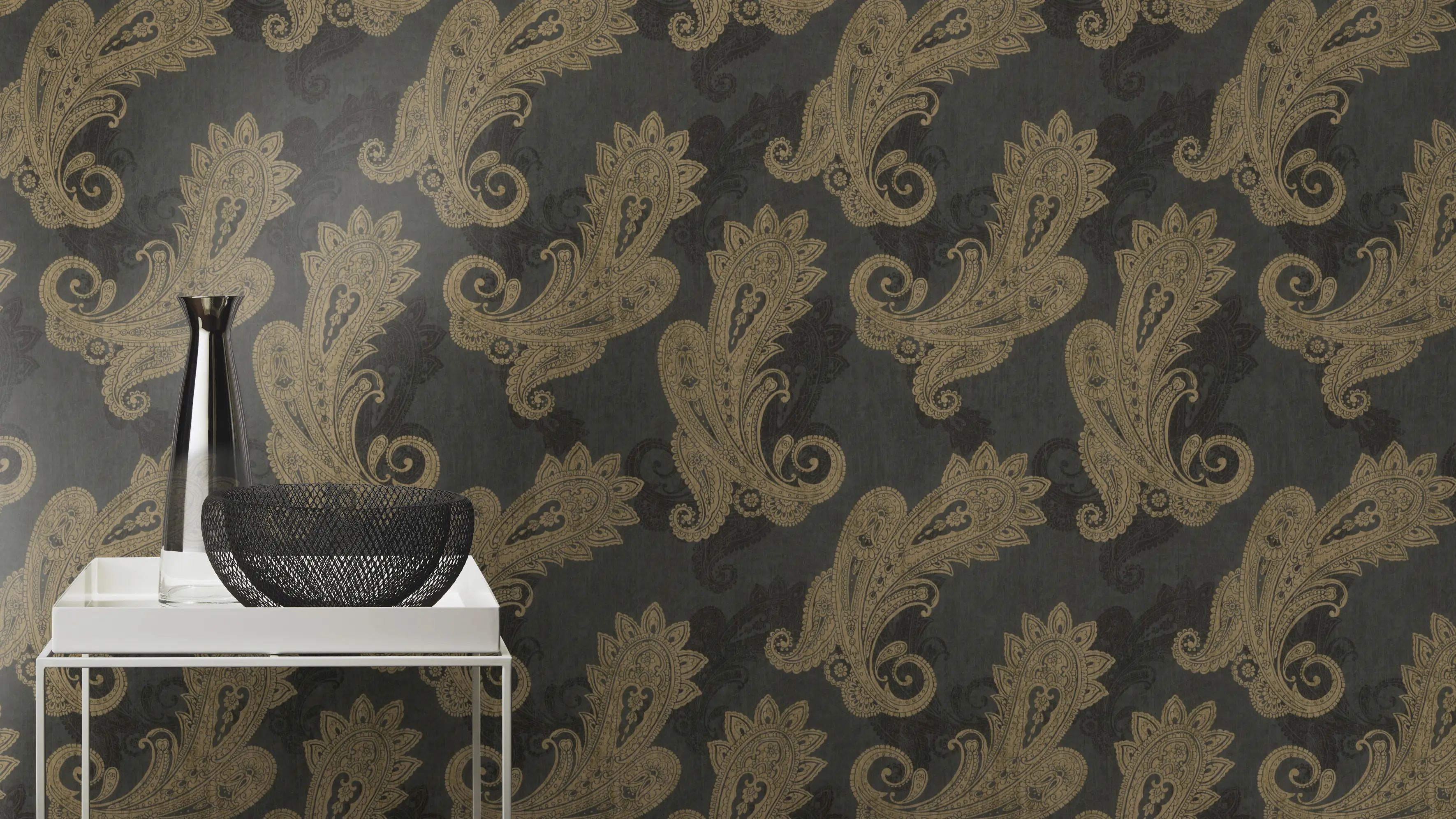 Rasch Vliestapete 746464 Schwarz-Mattschwarz Muster & Motive 10,05 m x 0,53 m