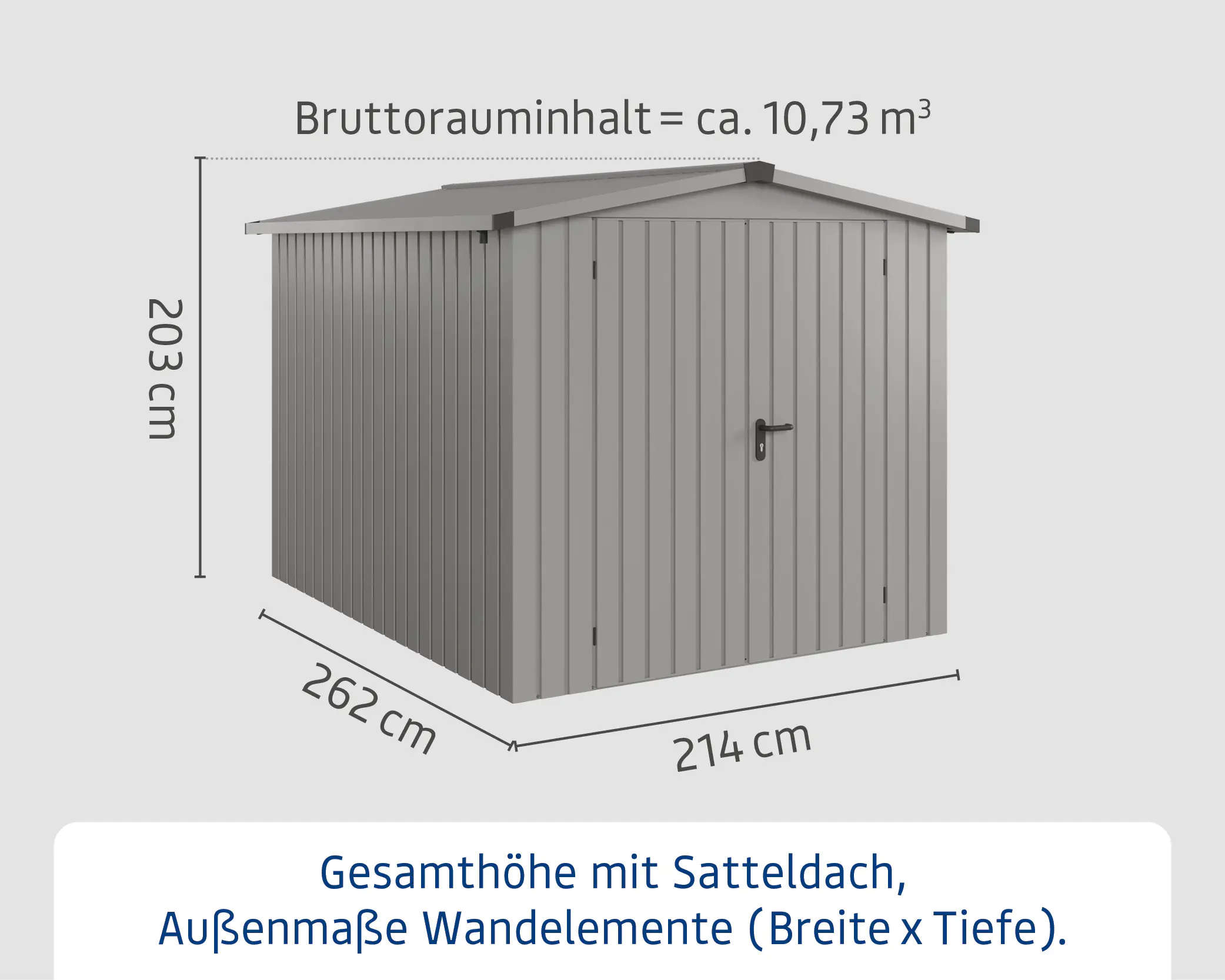 EcoStar Metallgerätehaus Euroline ESD6 aluminiumgrau 214 x 262 cm 2-flg. EcoStar Metallgerätehaus Euroline ESD6 aluminiumgrau 214 x 262 cm 2-flg.