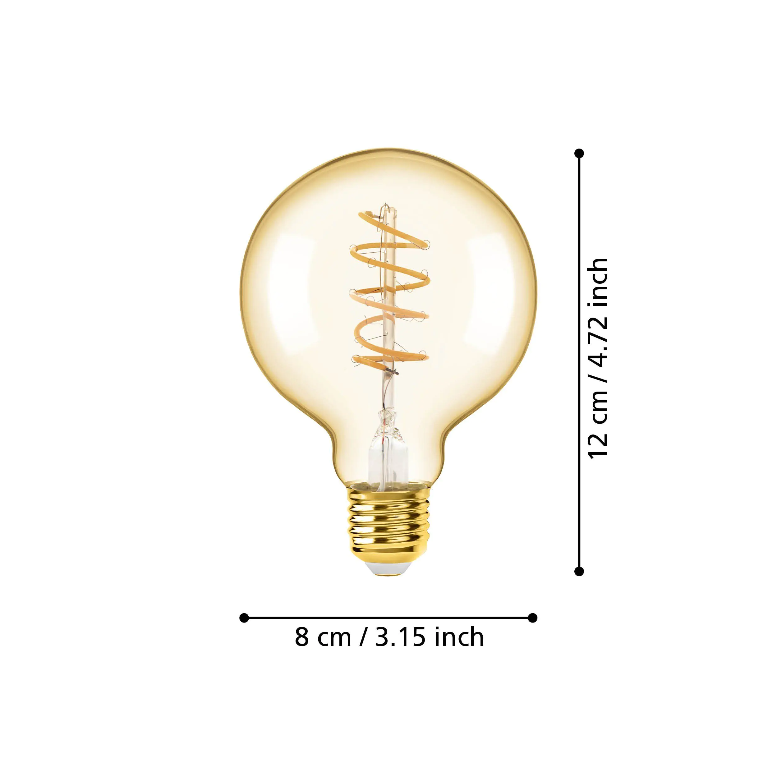 Eglo LED Globe G80 E27 4W amber dim Eglo LED Globe G80 E27 4W amber dim