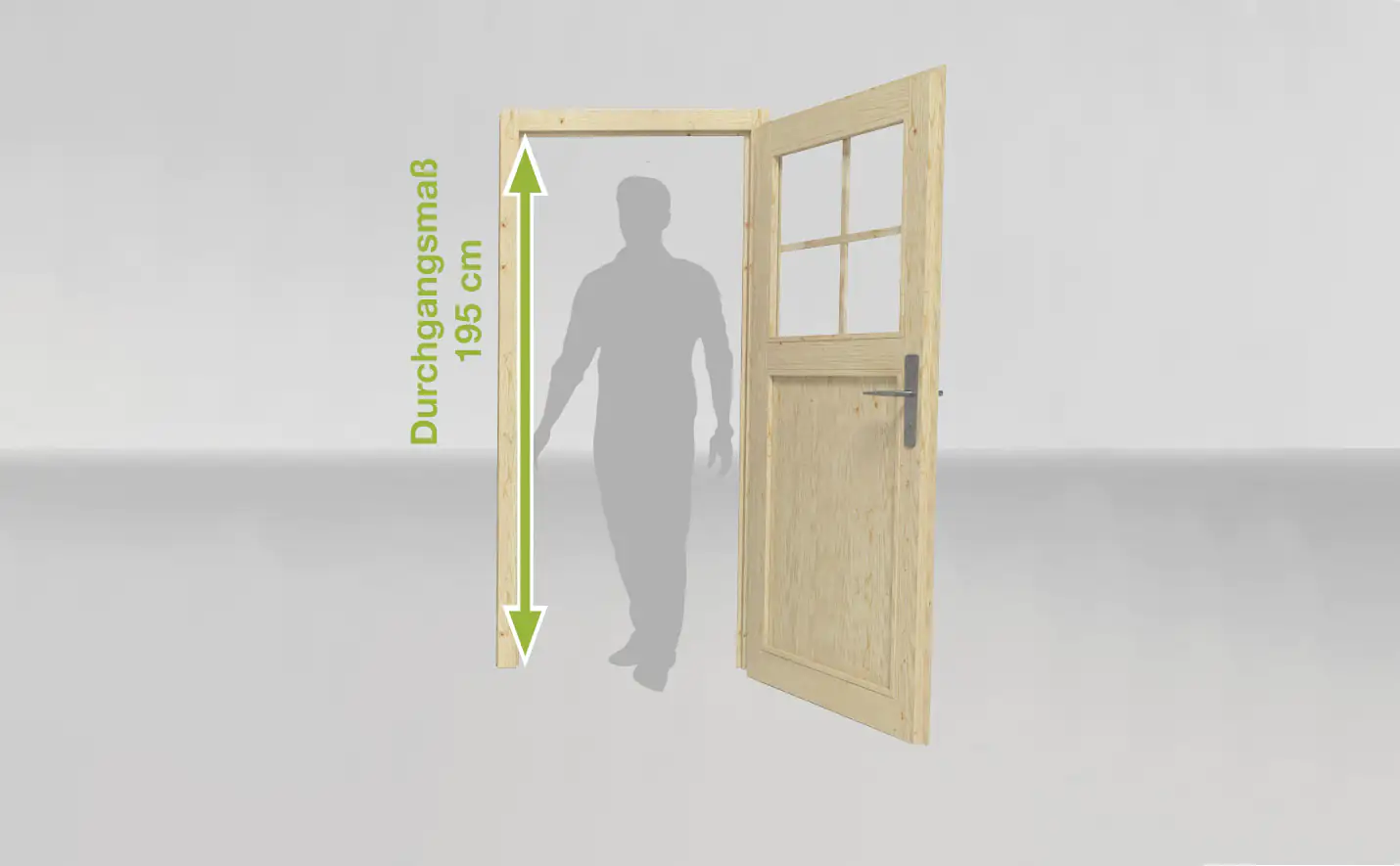 Weka Designhaus Wekaline 413 300 x 300 cm natur mit Fußboden