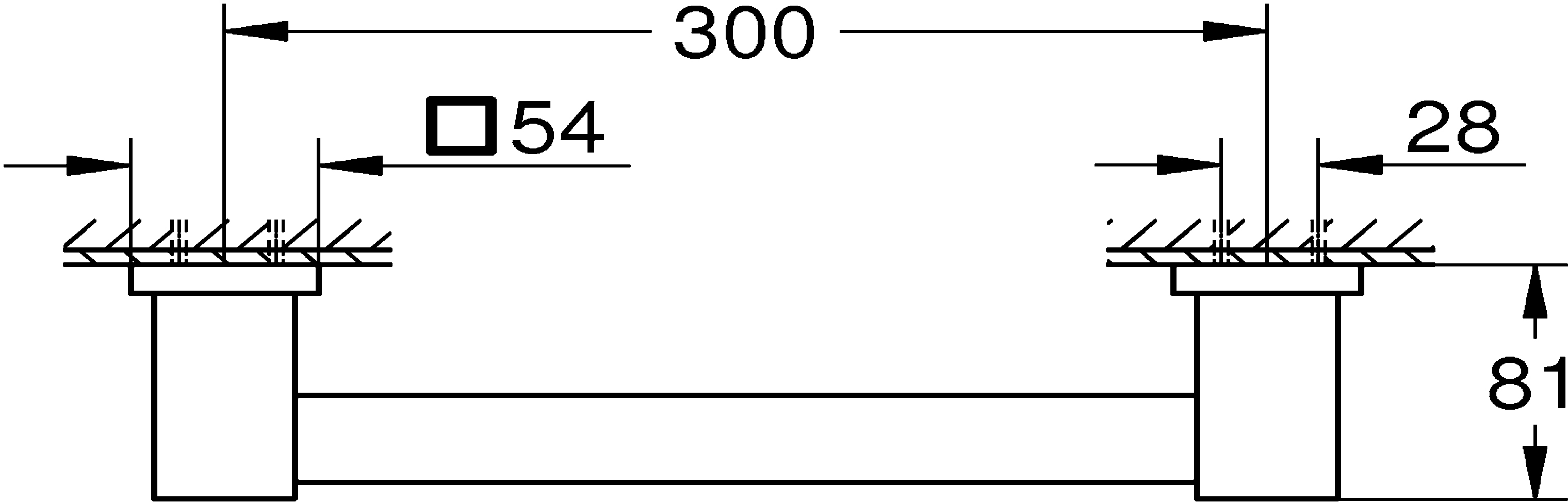 Grohe Start Cube Wannengriff mit langlebiger Oberfläche supersteel