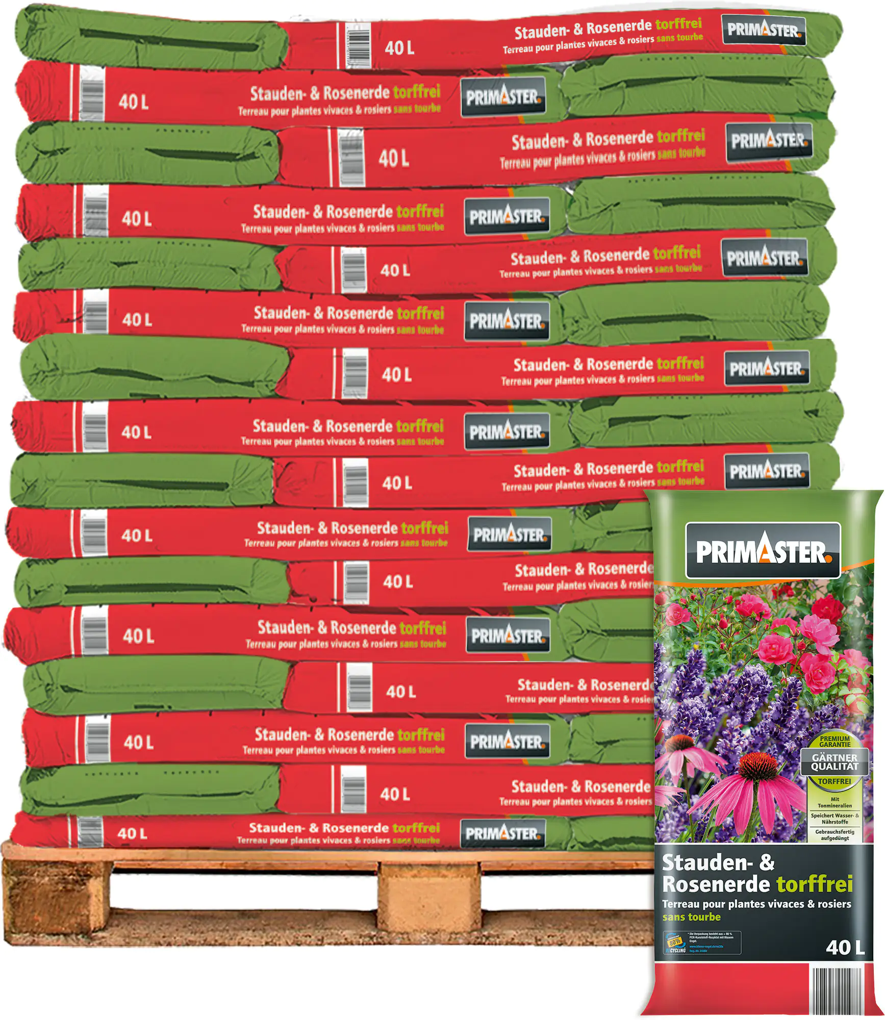 Primaster Rosen und Stauden Erde torffrei 40 L - Palettenabnahme 51 Pack Primaster Rosen und Stauden Erde torffrei 40 L - Palettenabnahme 51 Pack