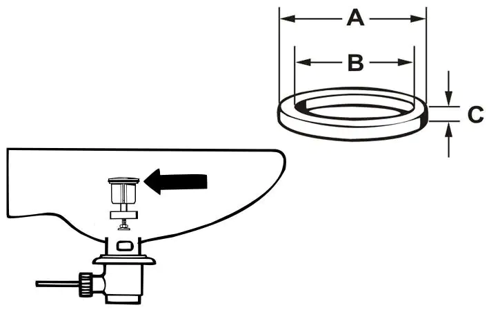 Cornat O-Ring für Excenter-Stopfen Ø 36 mm