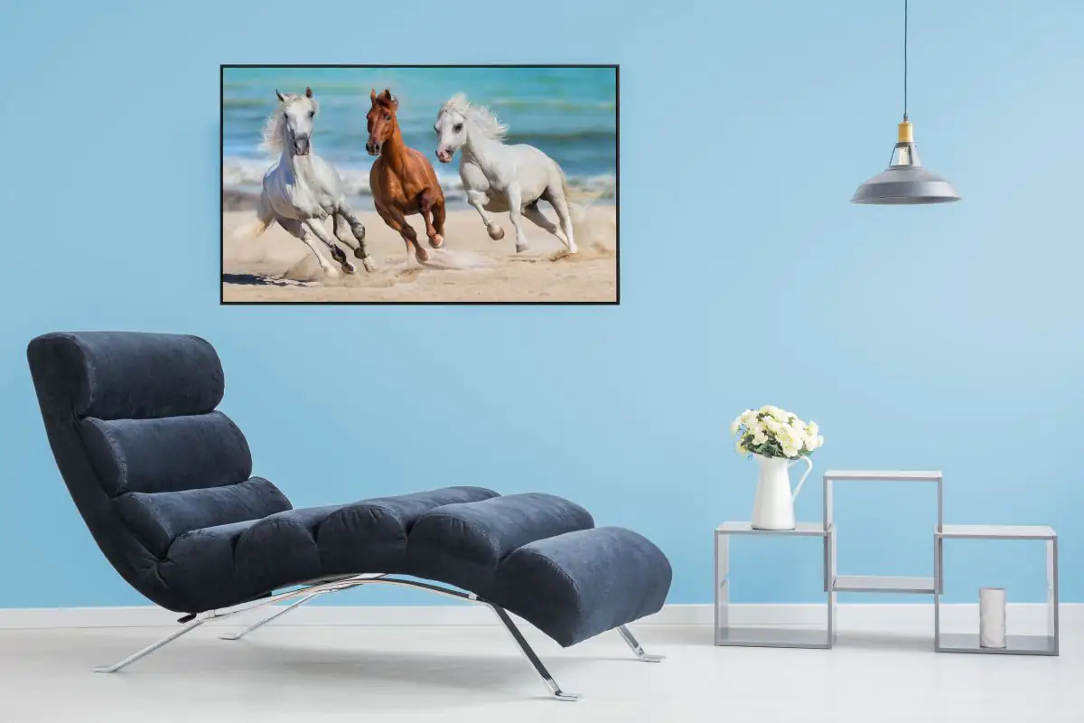 papermoon Infrarotheizkörper EcoHeat 90x120 cm 1200 Watt, Pferde im Galopp