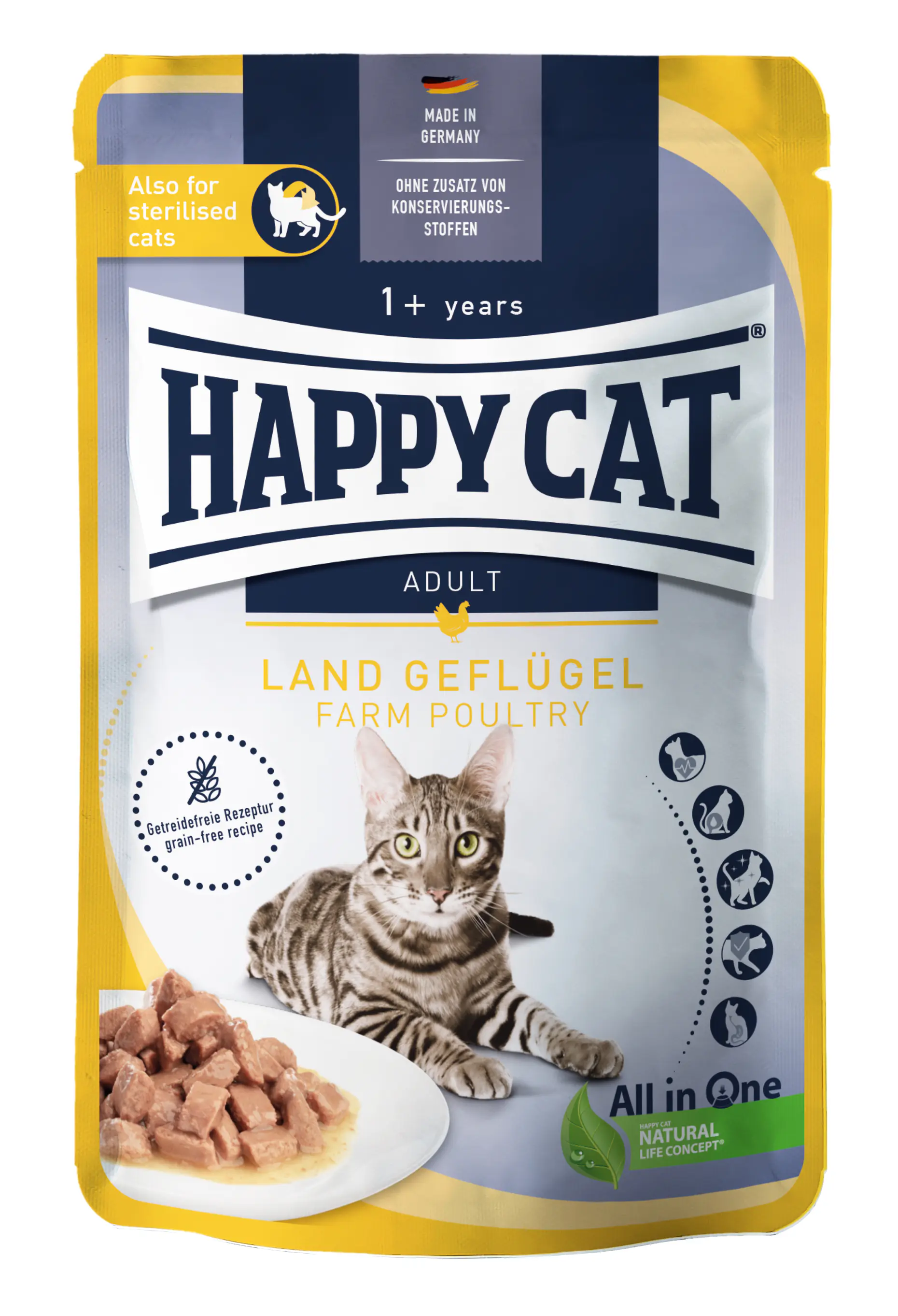 Happy Cat Culinary Katzennassfutter Adult getreidefrei 85 g Geflügel 