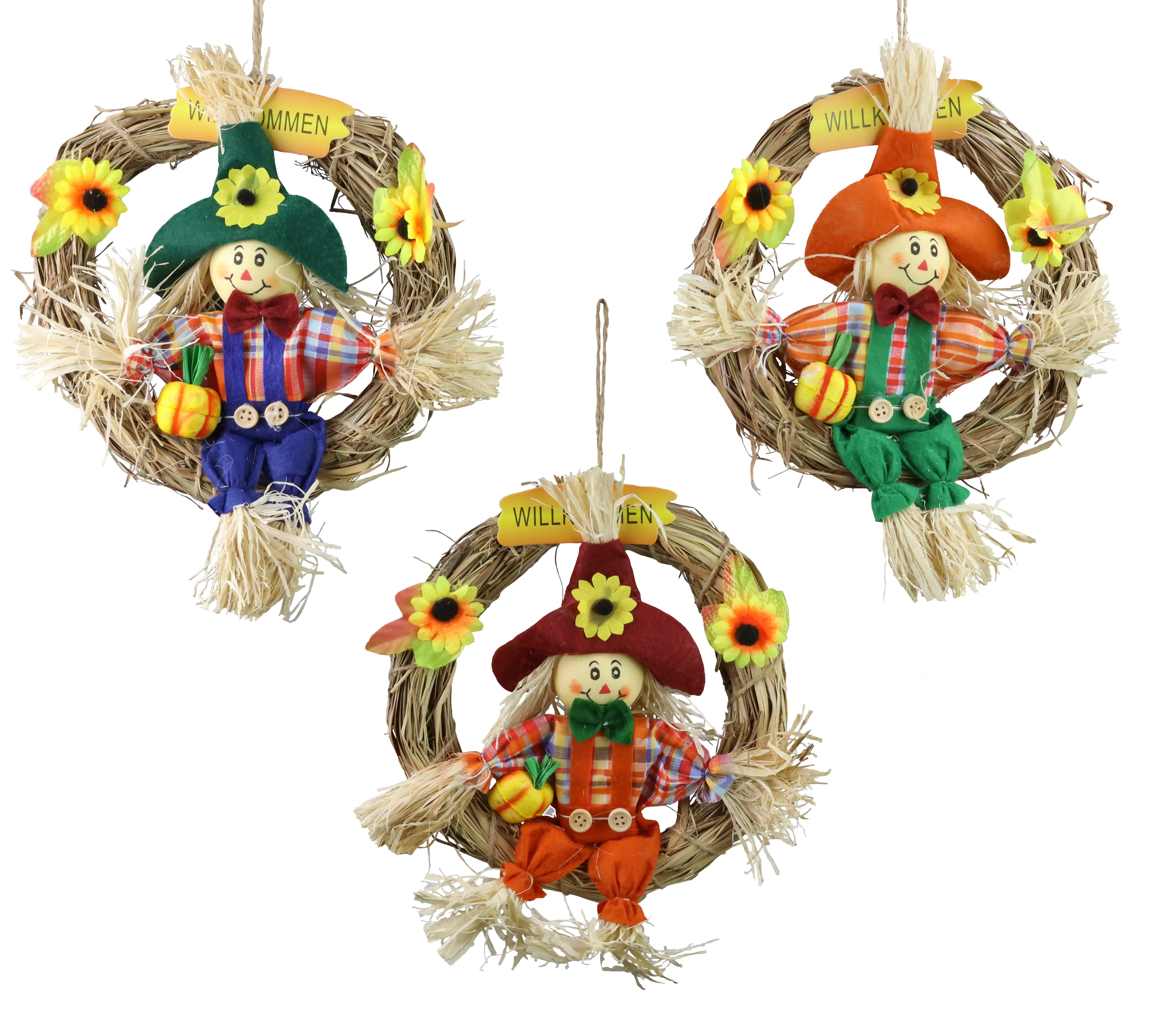 Heukranz mit Herbstfigur Ø 20 zum Hängen
