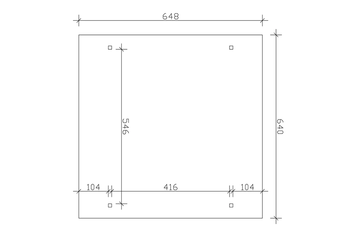 SKAN HOLZ Carport Odenwald 640 x 648 cm, lasiert in Schiefergrau