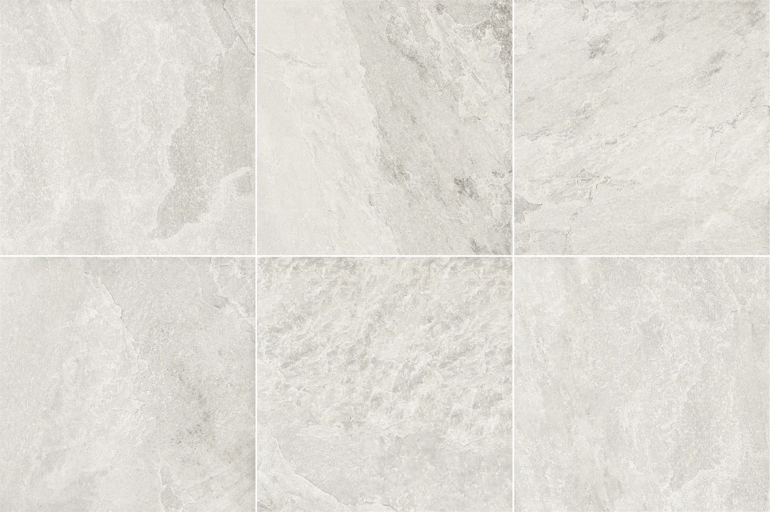 Bodenfliese Feinsteinzeug Bedrock 60 x 60 cm hellgrau