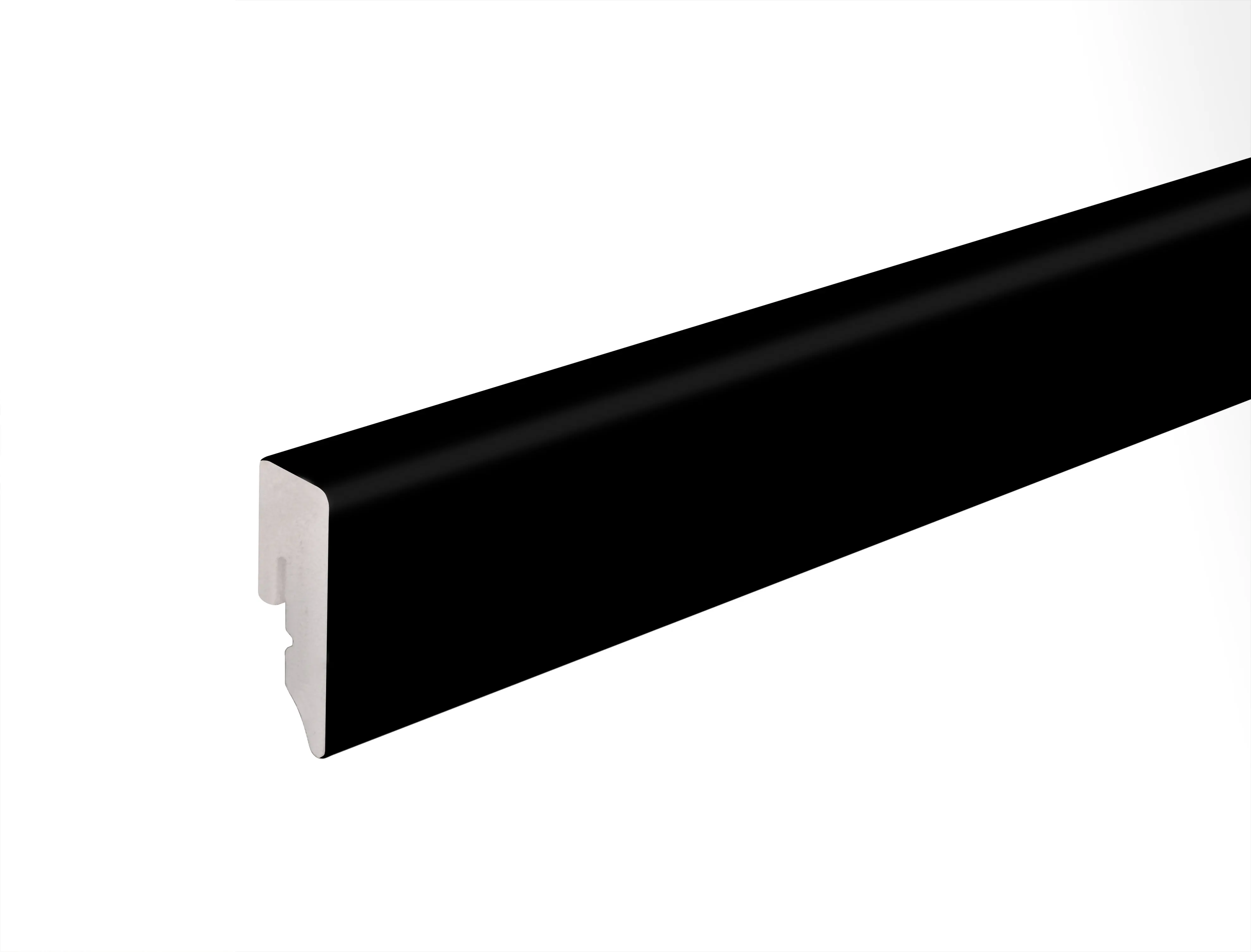 FN Neuhofer Fußleiste 240 cm 38,5 x 15 mm schwarz foliert