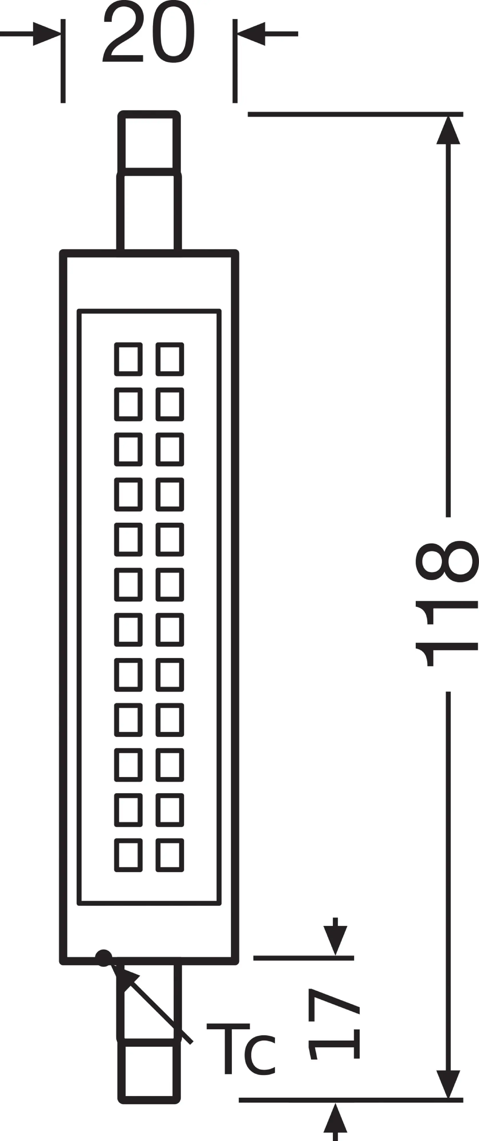 Bellalux LED Röhrenlampe Slim118 R7s 12 W warmweiß  Bellalux LED Röhrenlampe Slim118 R7s 12 W warmweiß