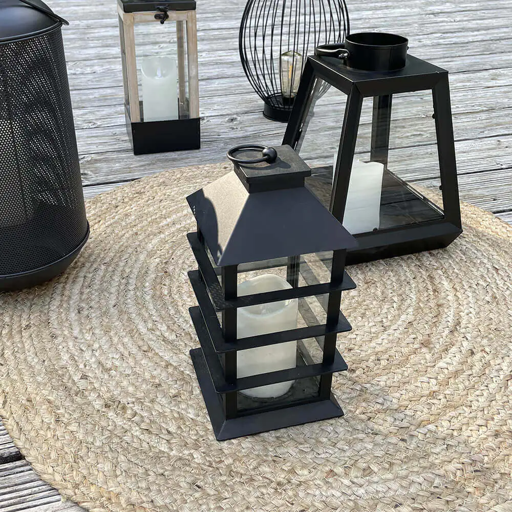 TrendLine LED Laterne schwarz, Höhe 29 cm