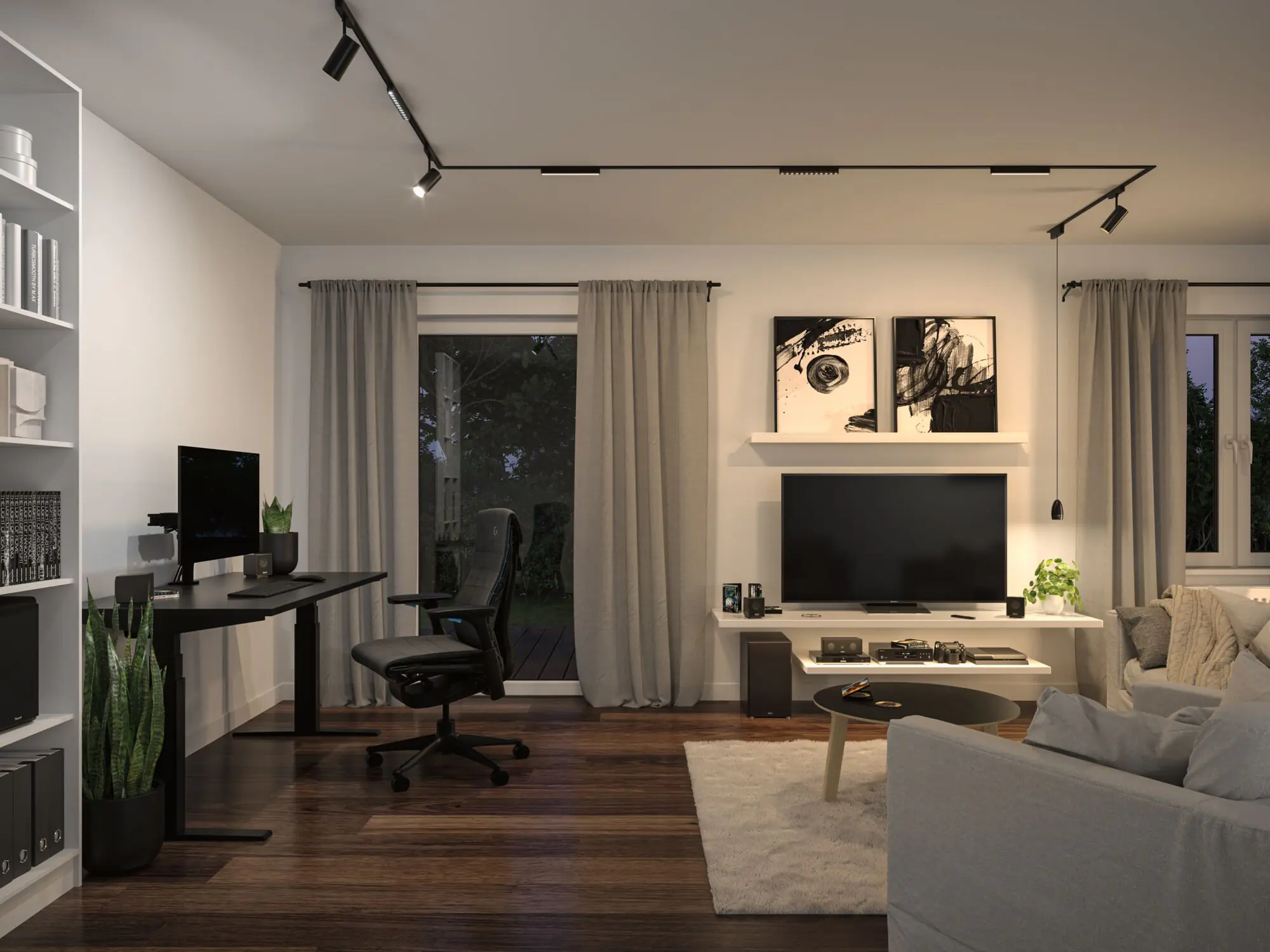 Paulmann LED-Lichtleiste Veya Lensia 10 W schwarz matt dimmbar