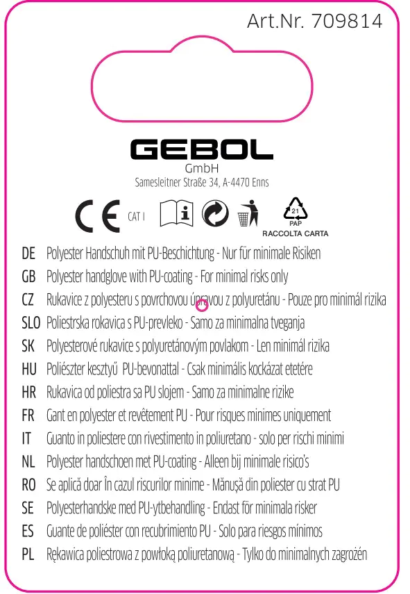 Gebol Handschuh Miss Flower  