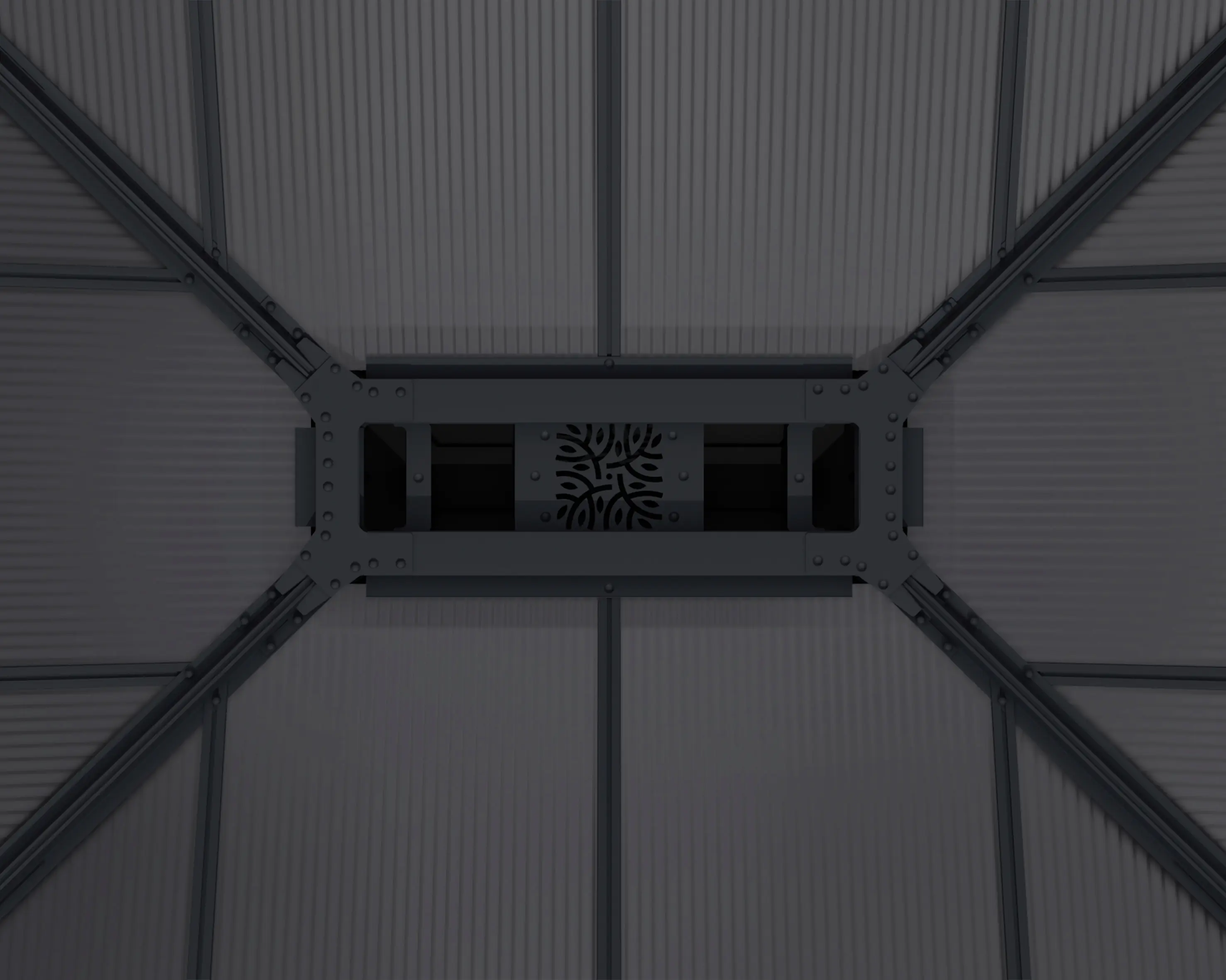 Canopia Pavillon Dallas 425 x 426 cm Aluminium anthrazit