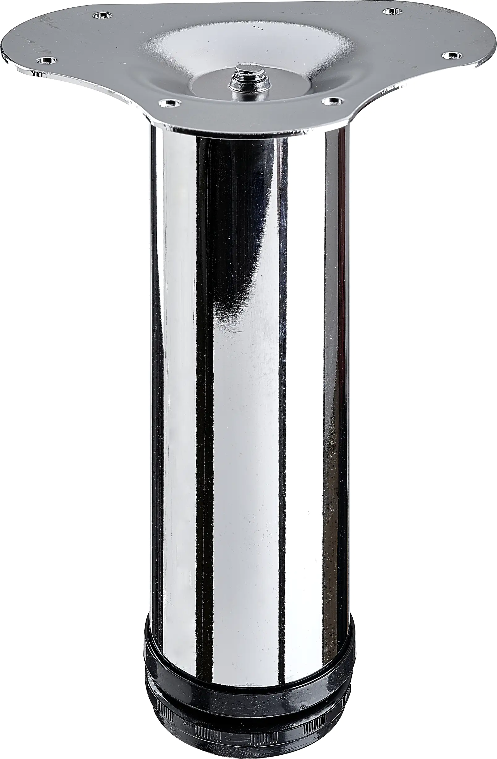 Hettich Tischbein 6,0 x 20 - 23 cm Stahl verchromt - 1 Stück