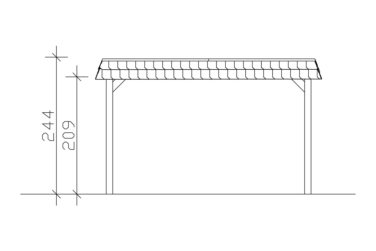 4018211034055_05 SKAN HOLZ Carport Spreewald 396 x 741 cm mit EPDM-Dach