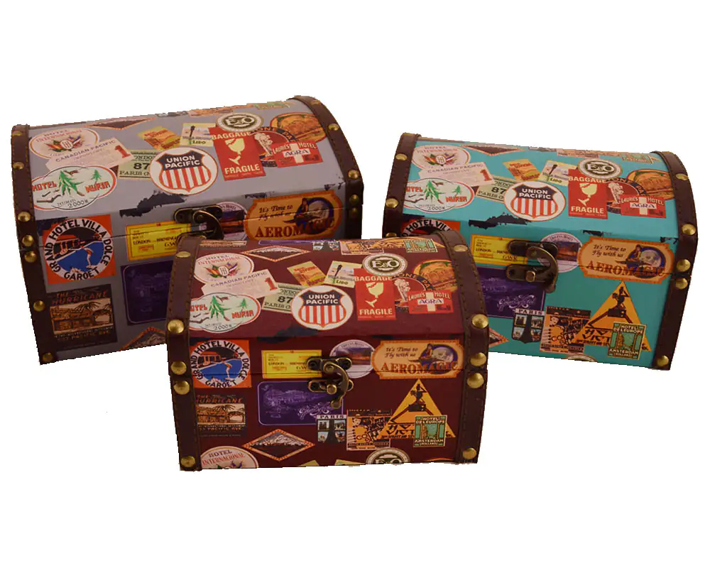 Lensing Holzbox bunt 19 x 12 x 12 cm