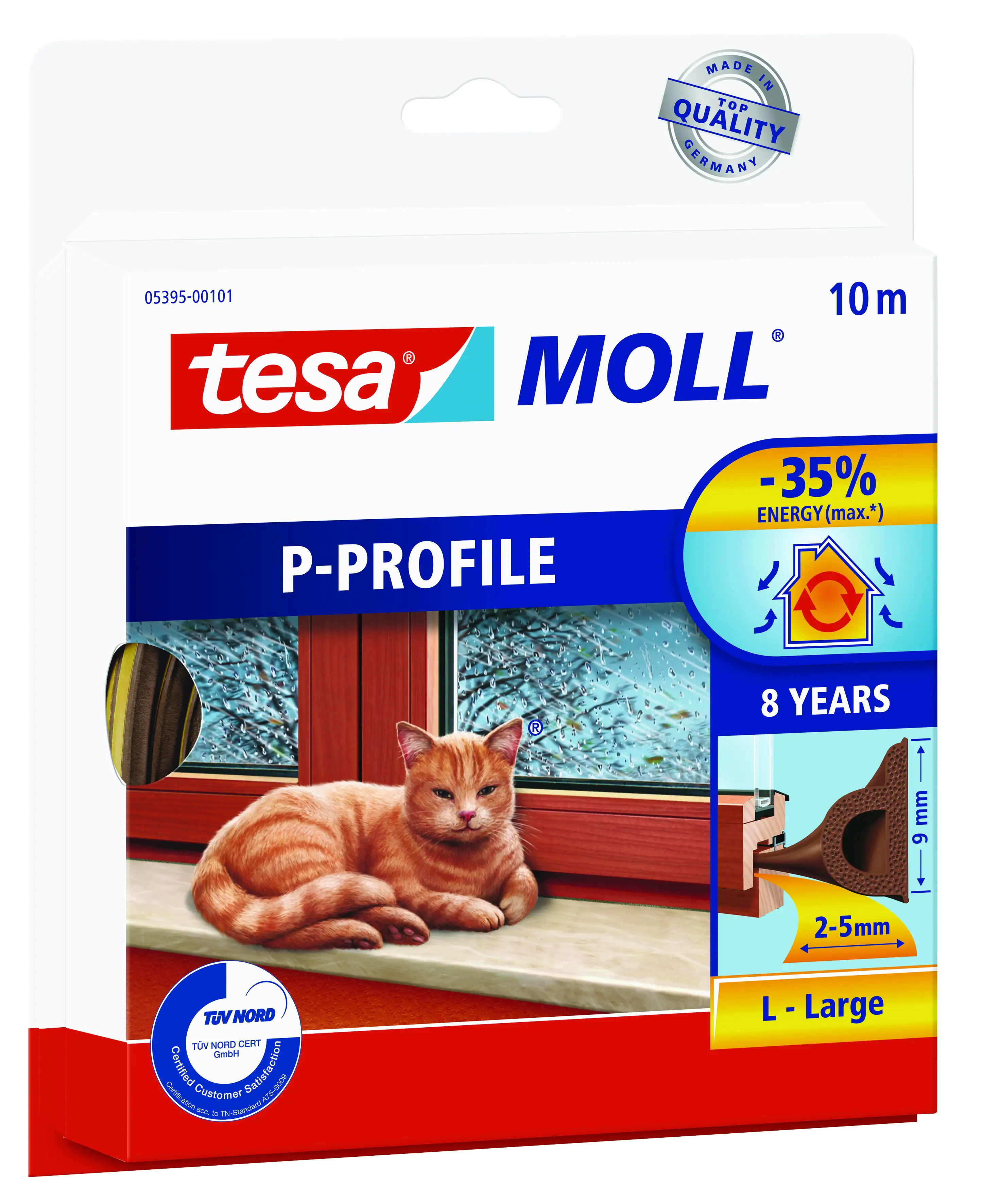 tesa Moll P-Profil Classic 10 m, braun tesa Moll P-Profil Classic 10 m, braun