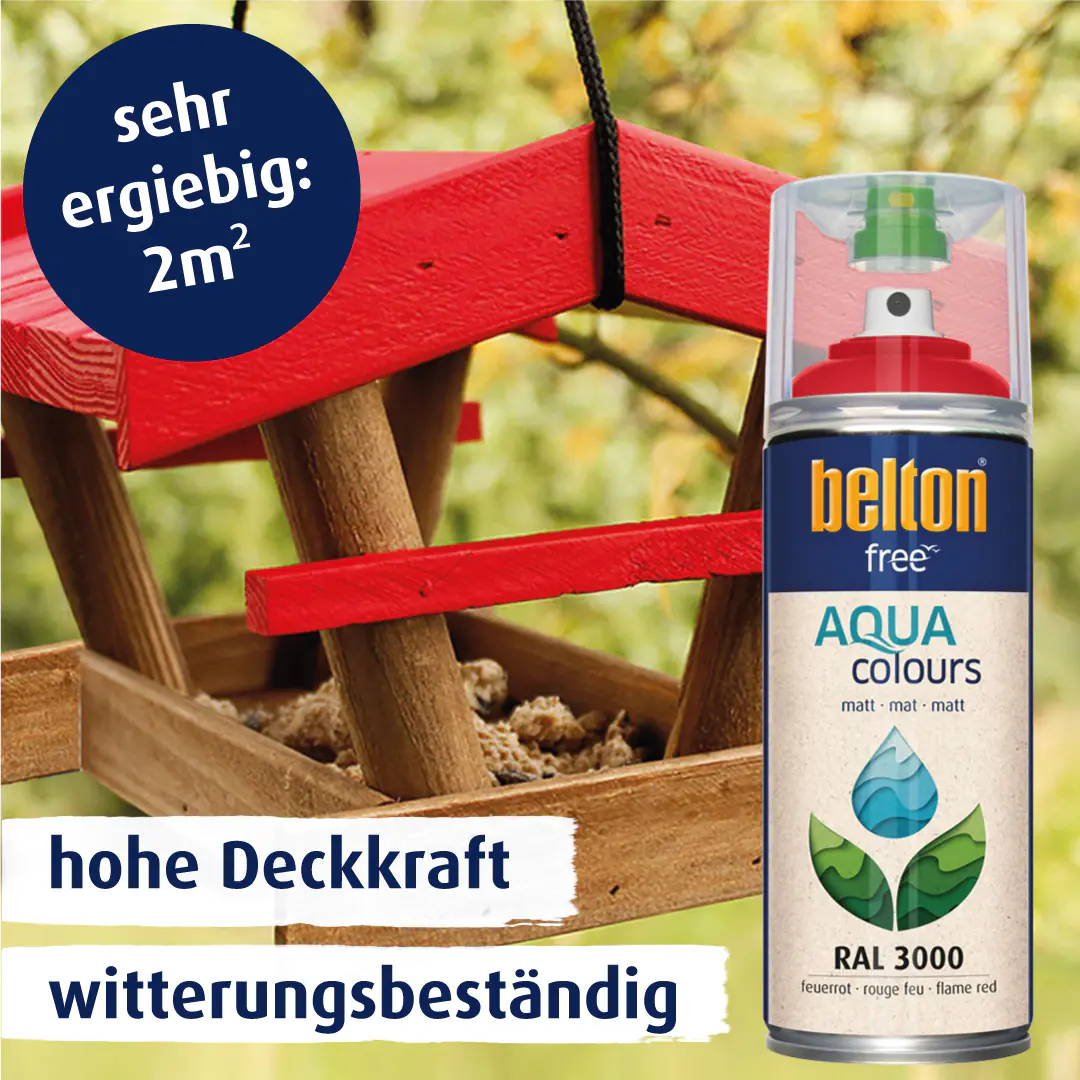 belton free Lackspray AQUAcolours 400 ml feuerrot matt