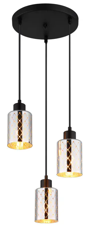 Globo Hängeleuchte Alonso Ø 29 x 120 cm schwarz