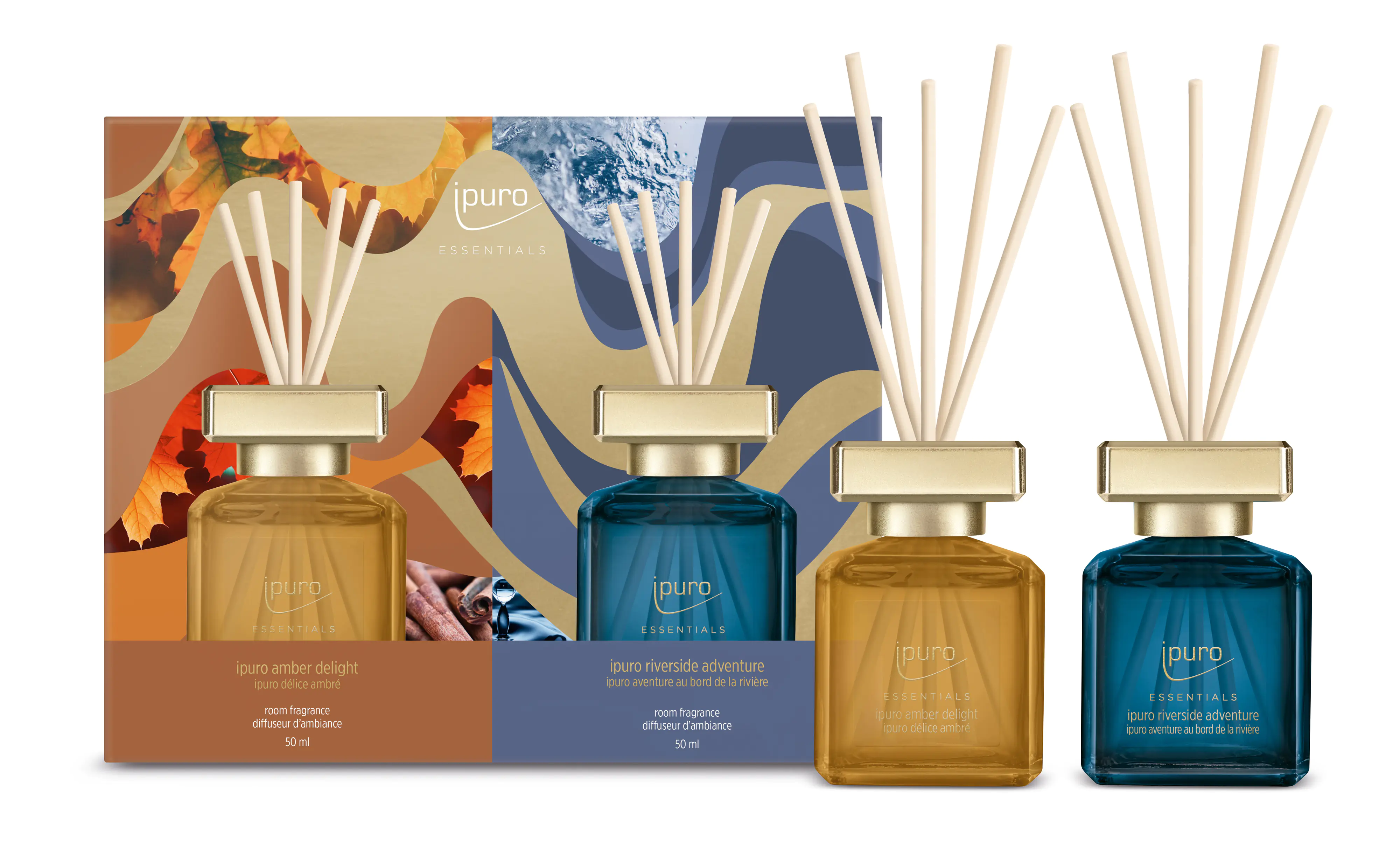 Ipuro Raumduft Essentials amber & riverside 2 x 50 ml