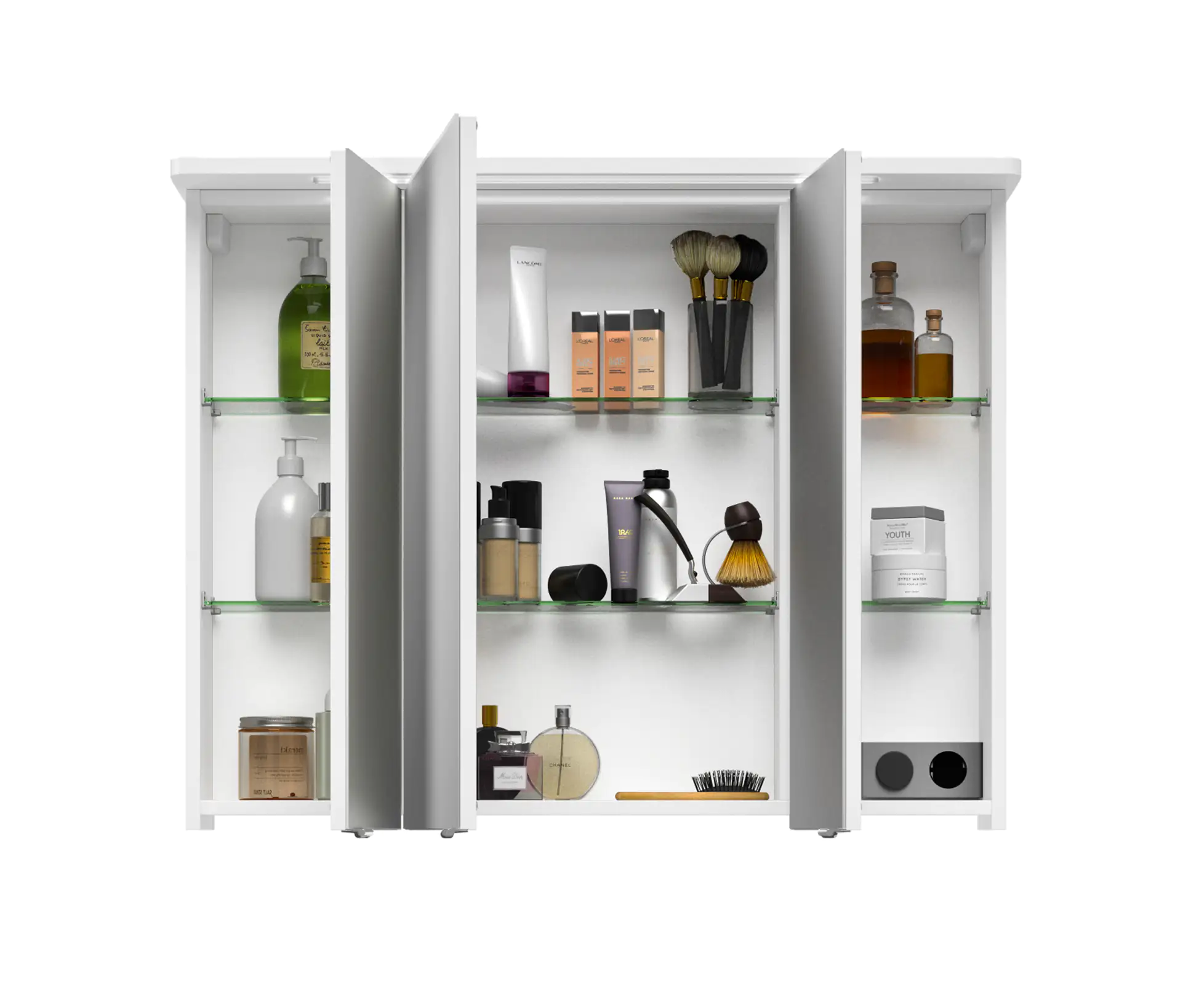 Pelipal Spiegelschrank Fokus 4005 Lack polarweiß Hochglanz, Breite 90 cm