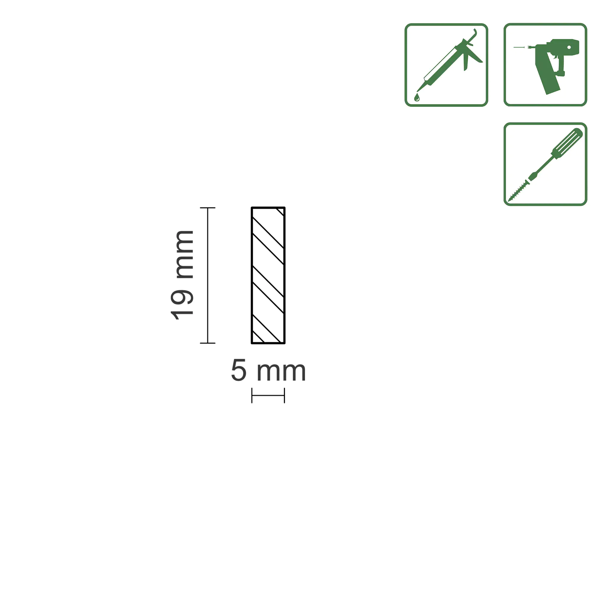 FN Neuhofer Flachleiste 240 cm 19 x 5 mm Fichte/Kiefer