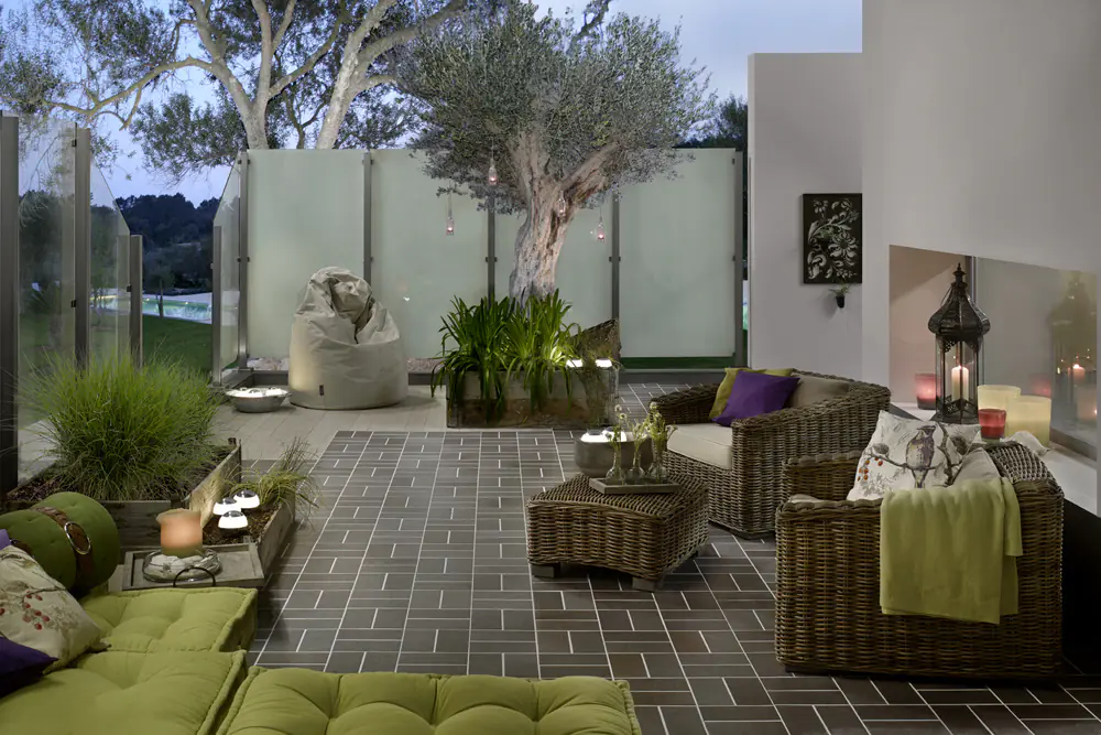 Spaltplatte 24 x 11,5 cm schiefergrau-bunt