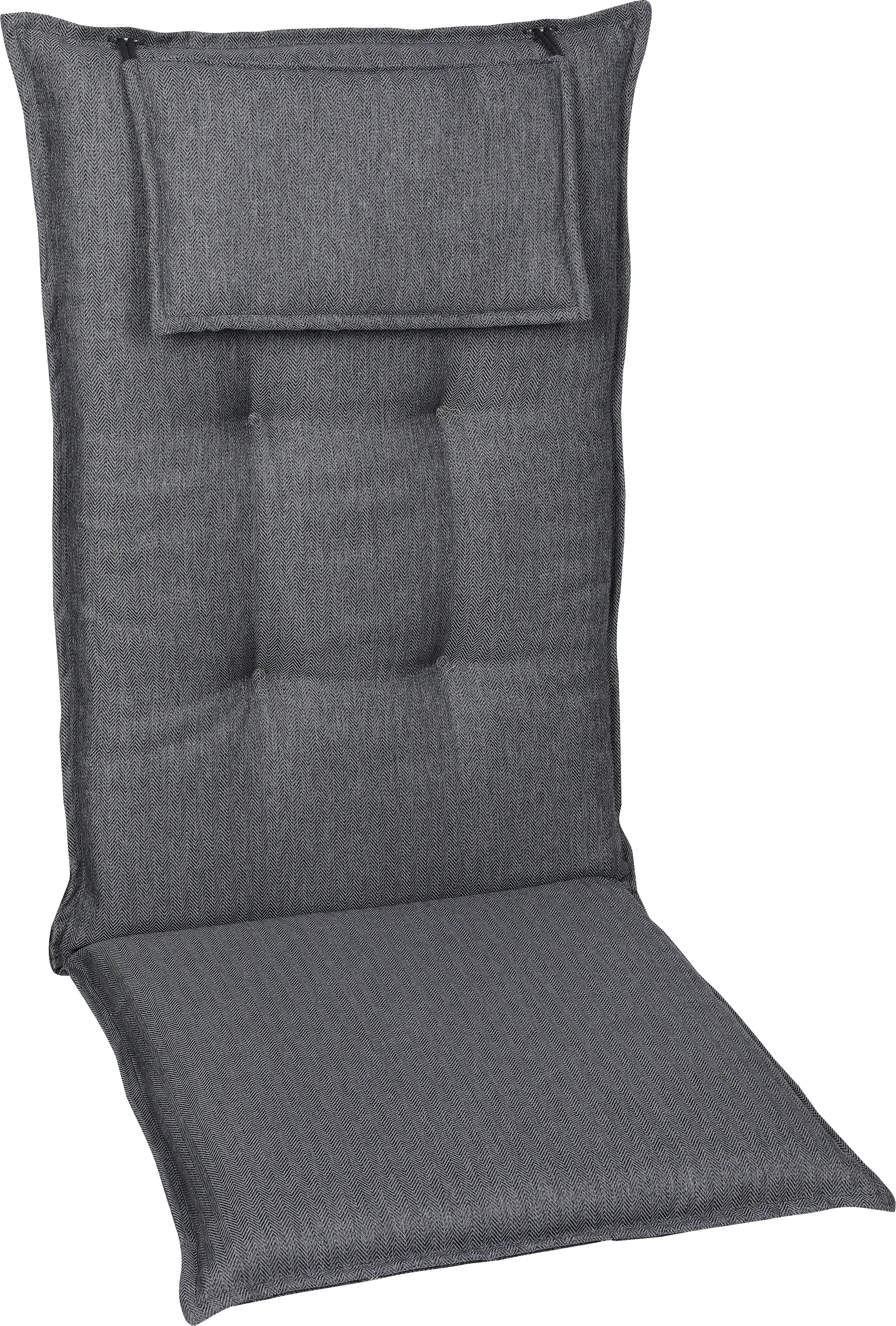 GO-DE Hochlehner-Auflage 120 cm x 50 cm x 7 cm, grau, anthrazit