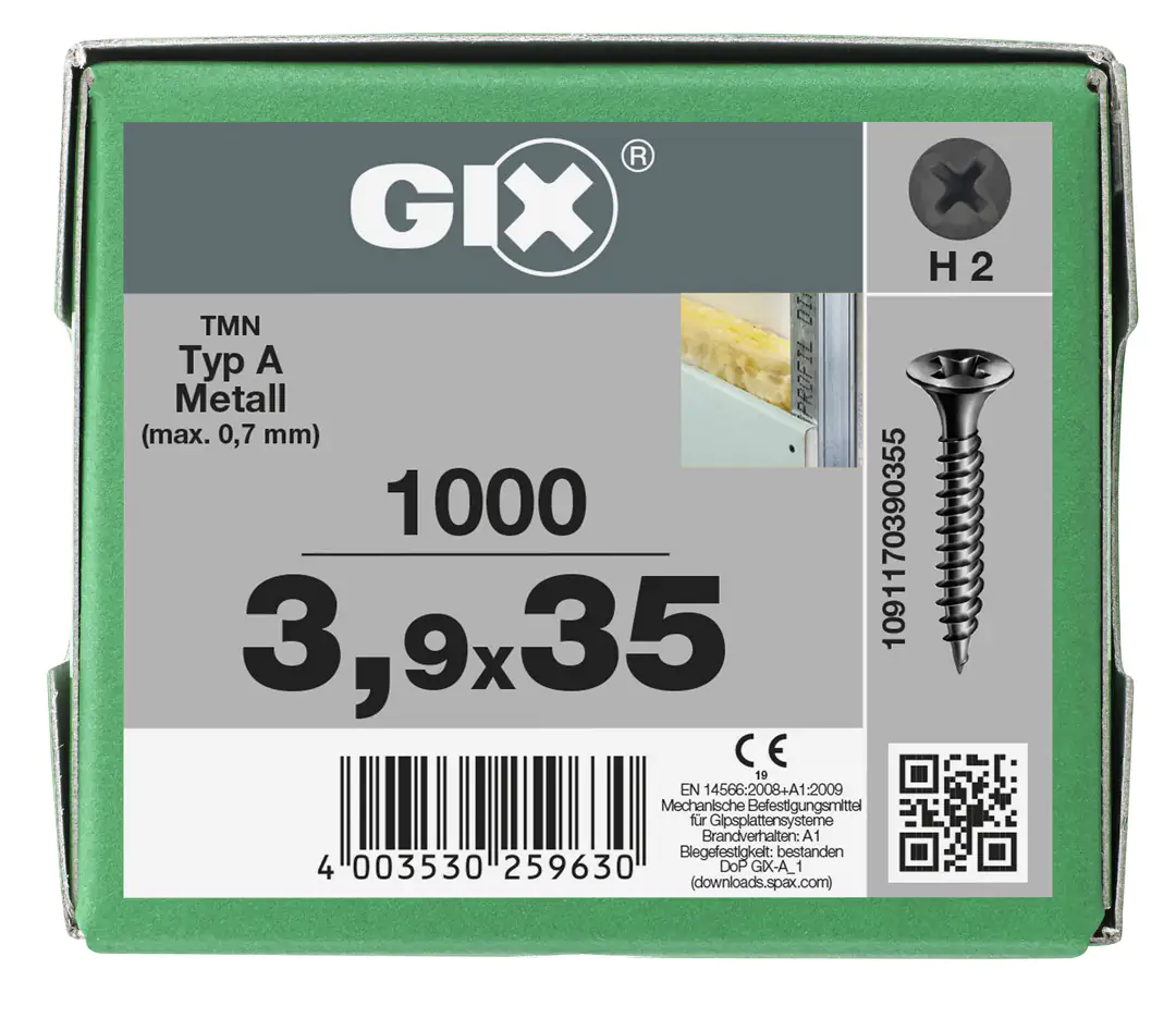 Spax Trockenbauschrauben 3.9 x 35 mm PH 2 Feingewinde - 1000 Stk. Spax Trockenbauschrauben 3.9 x 35 mm PH 2 Feingewinde - 1000 Stk.