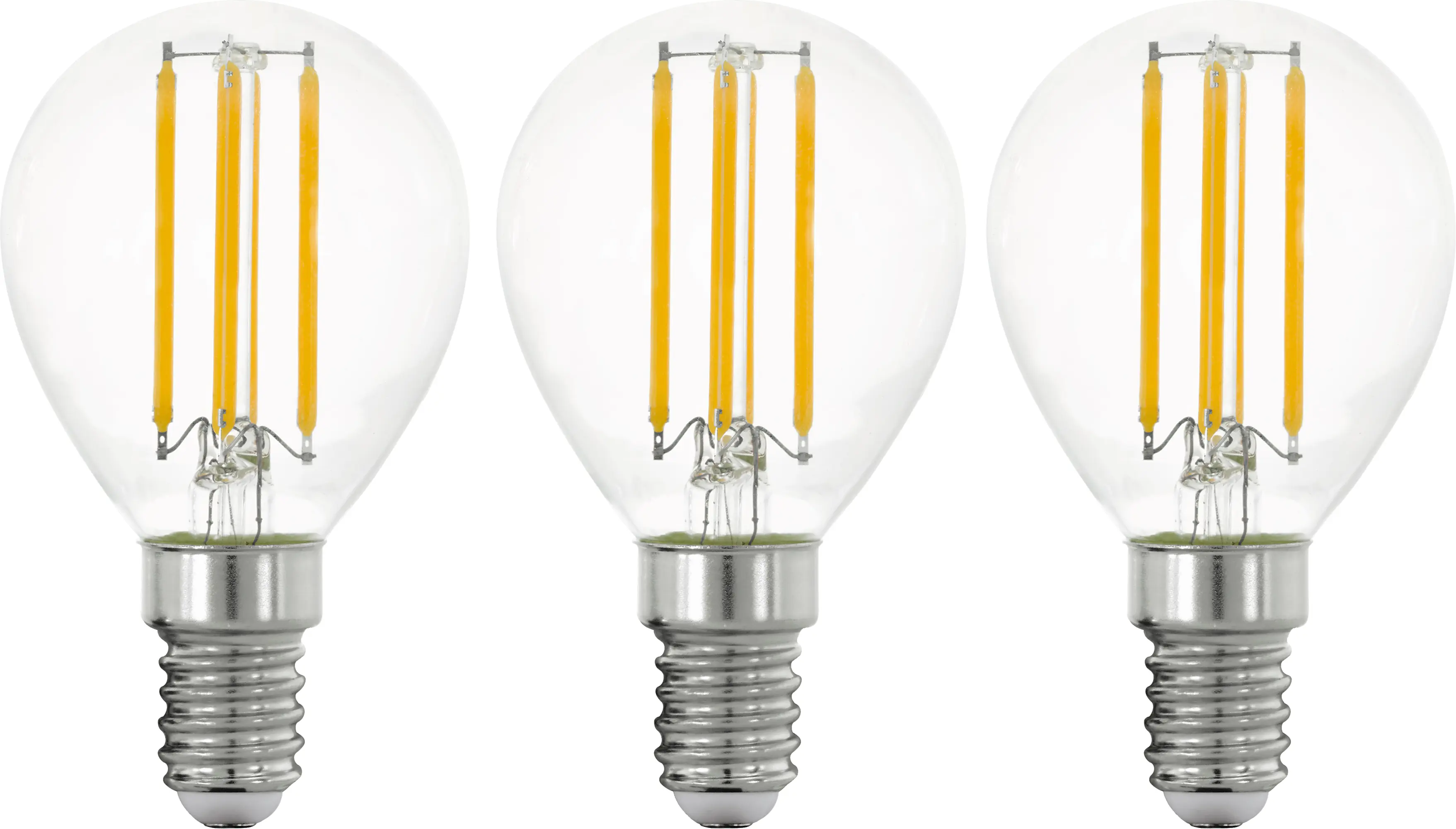 Eglo LED Leuchtmittel E14 7W, 806 lm, 3000K, warmweiß, klar, 3er Set