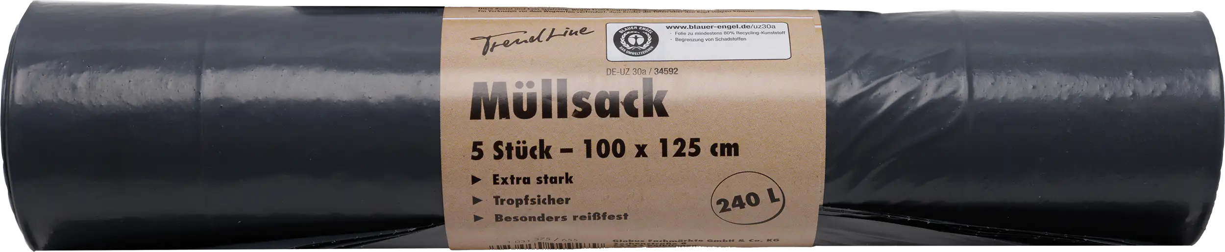 Trendline Müllsack 240 L, 55mµ, grau, 5 Stück Trendline Müllsack 240 L, 55mµ, grau, 5 Stück