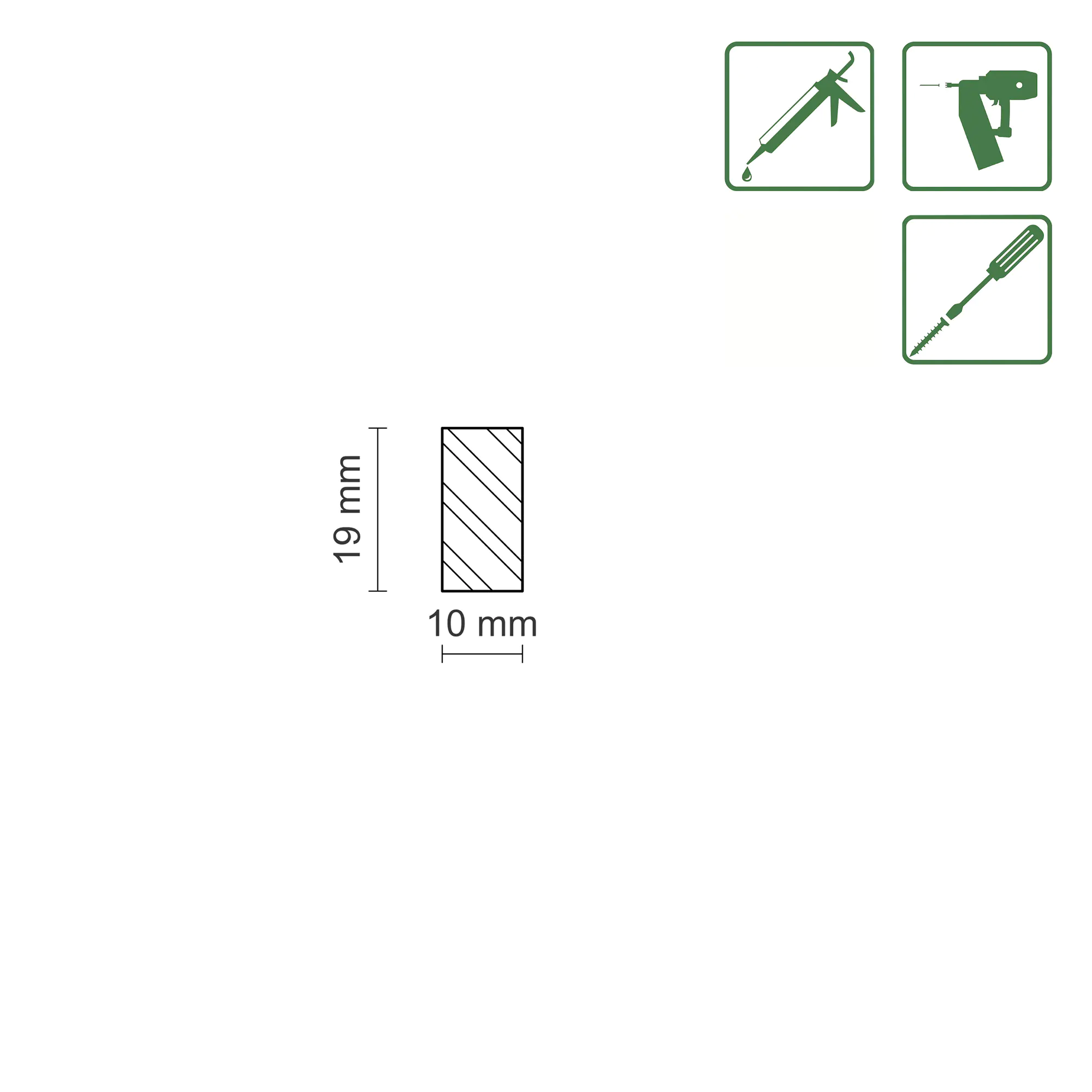 FN Neuhofer Flachleiste 240 cm 19 x 10 mm Fichte/Kiefer