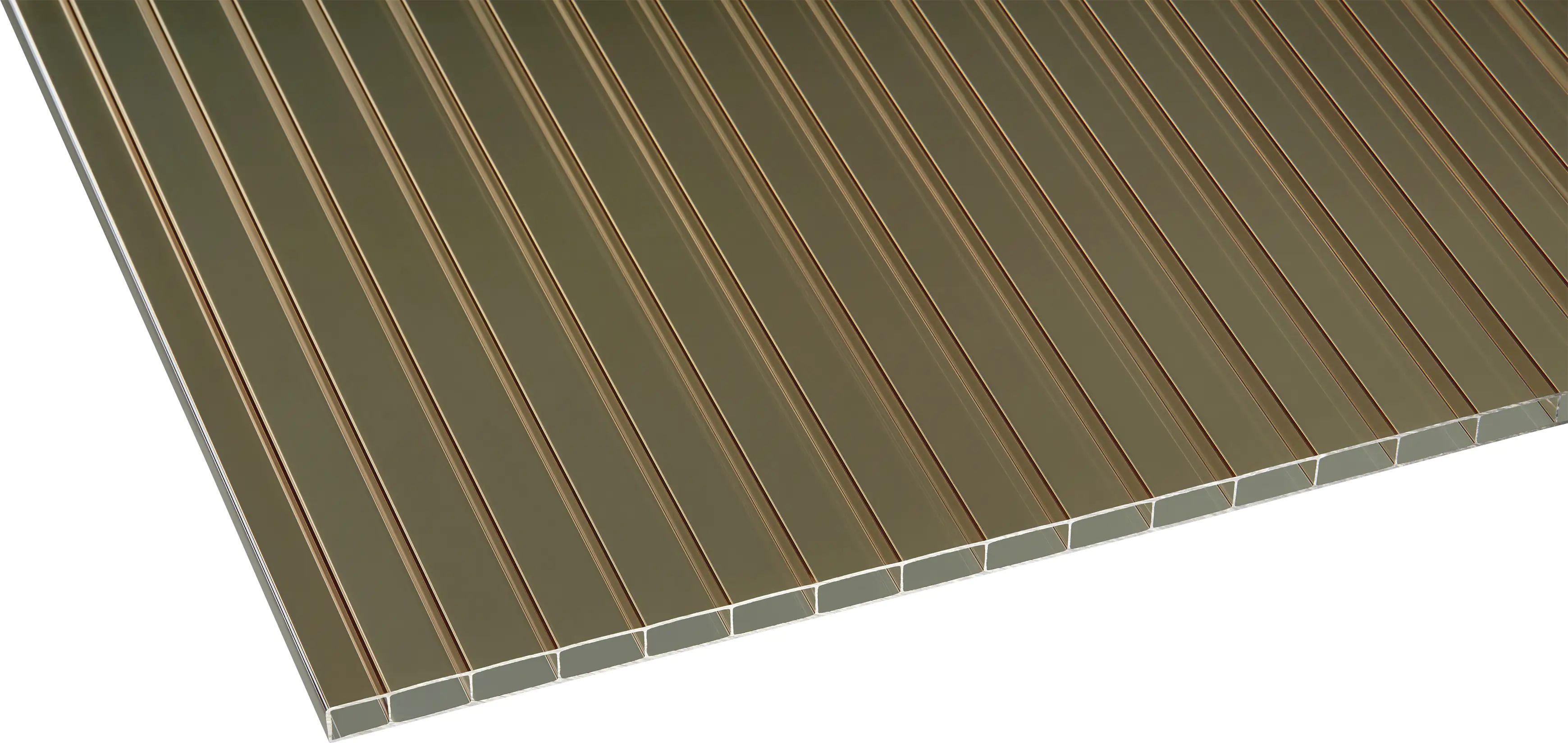 Gutta Premium Terrassendach 309,4 x 306 cm weiß Acryl bronce 16 mm