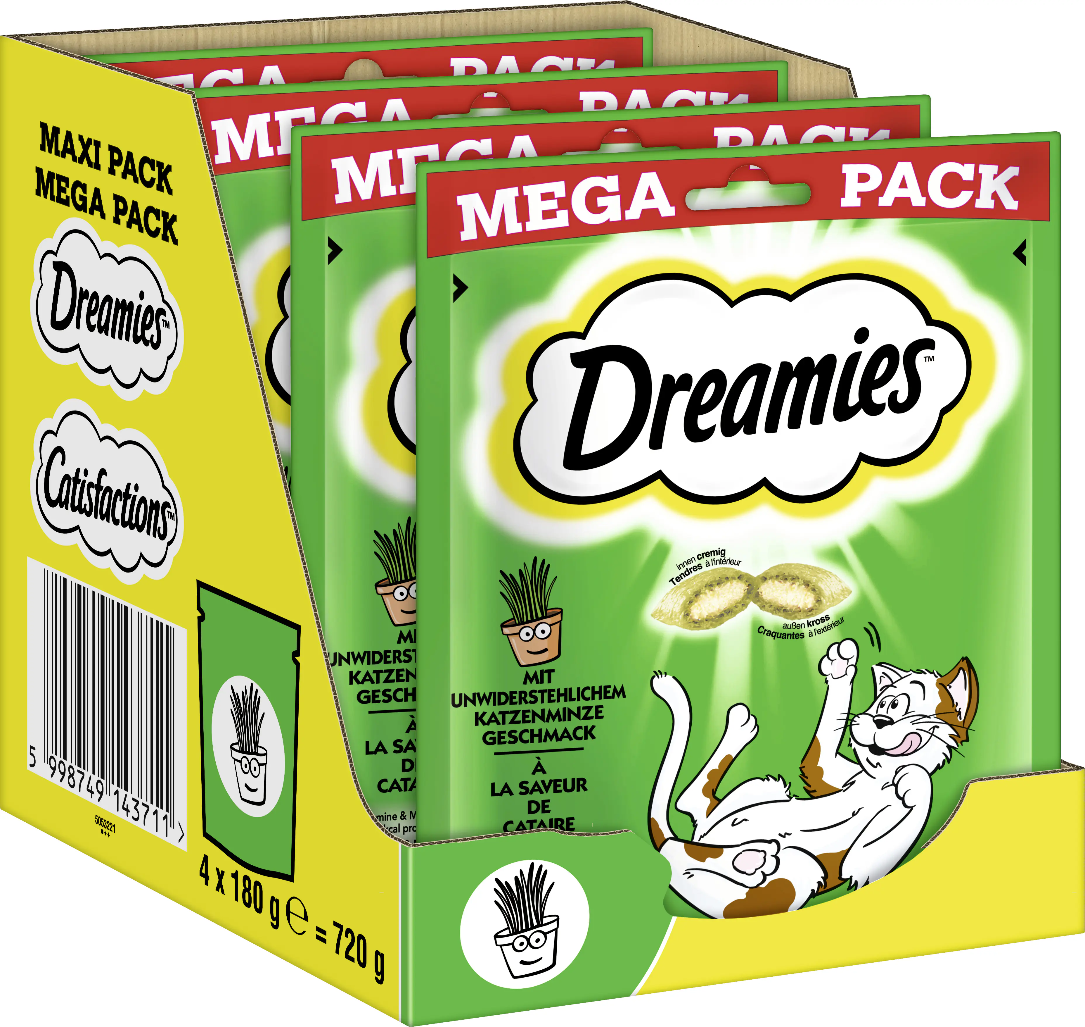 Dreamies Snacks mit Katzenminze Katzensnack 180 g