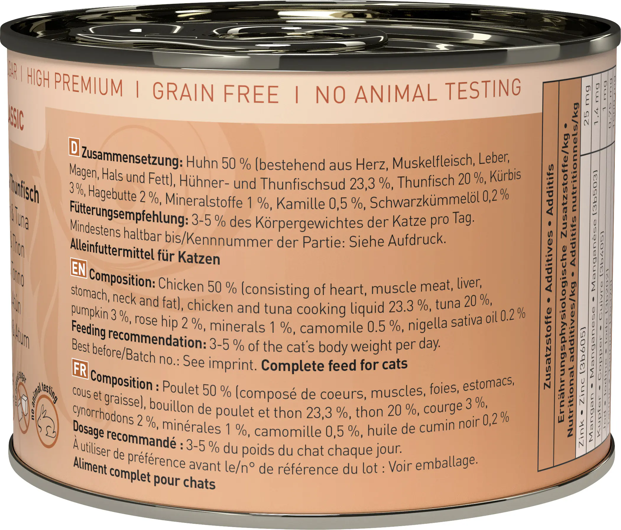 Catz Finefood Katzenfutter Classic No. 25 Huhn & Thunfisch 200 g