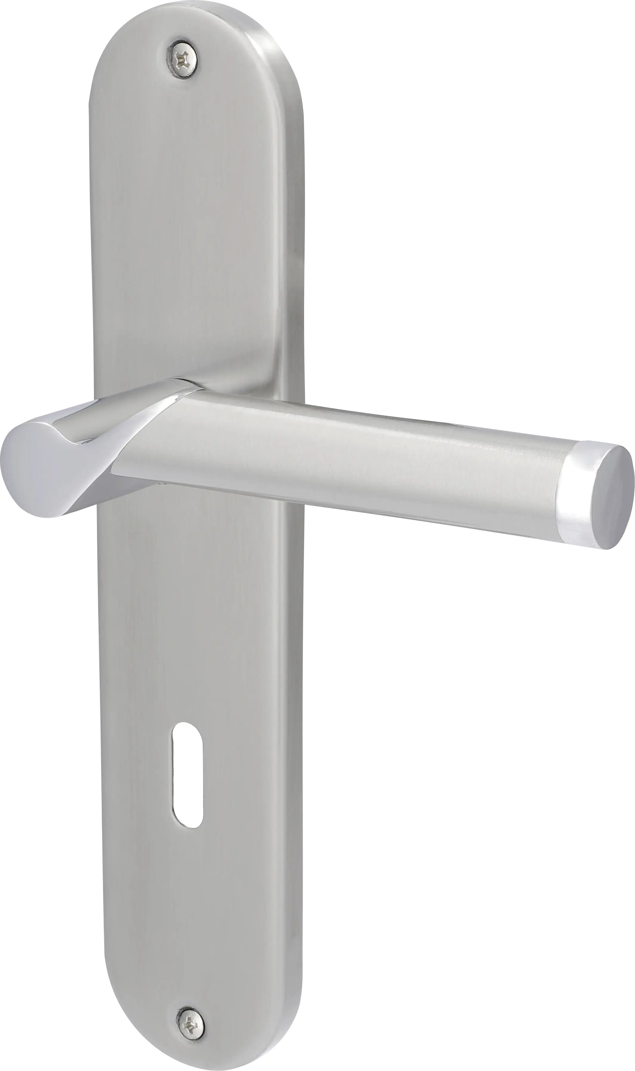 Alpertec BB-Langschildgarnitur Renofast II Messing Bi-Colour abgerundet