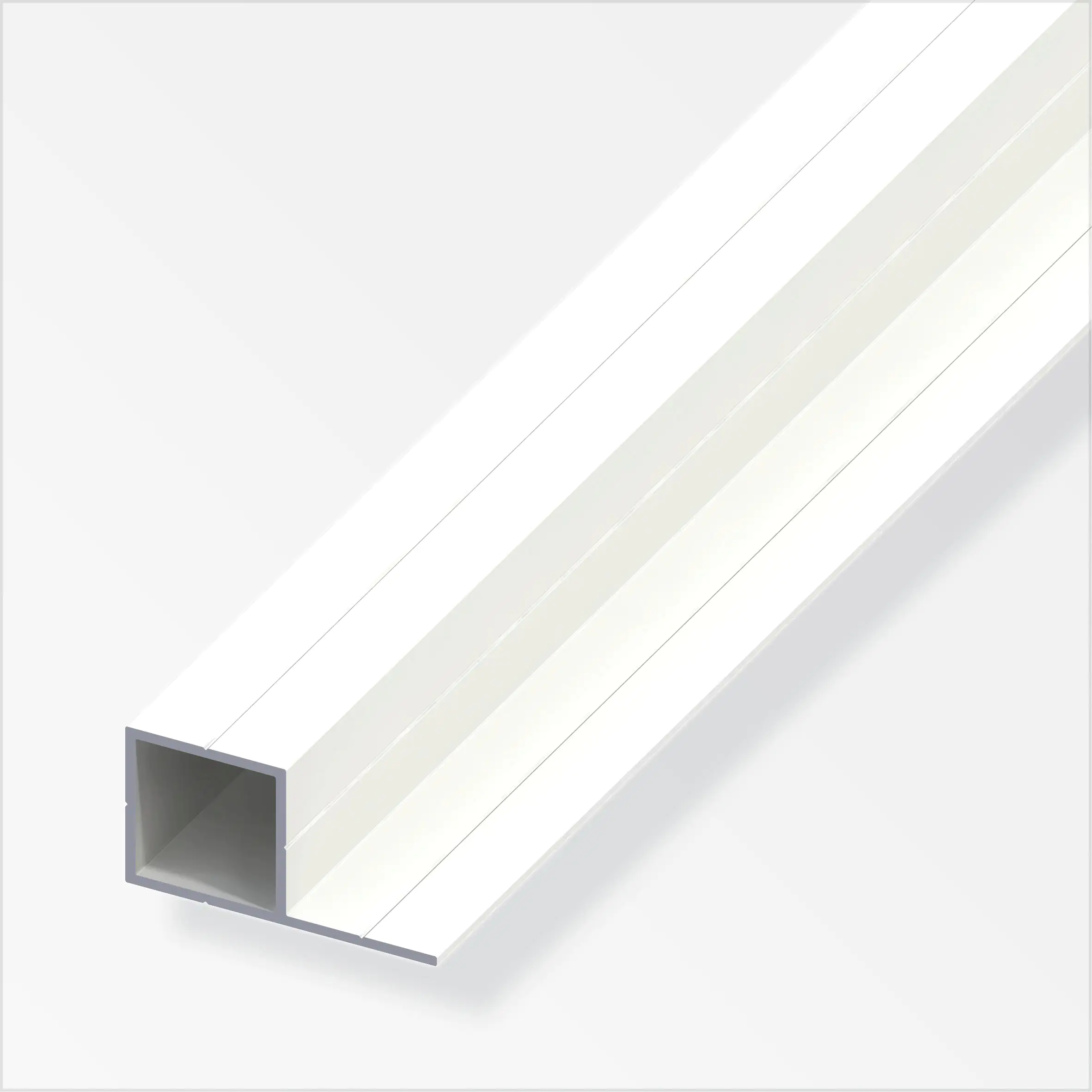 alfer Quadratrohr 1 m, 45.5 x 23.5 mm - weiß