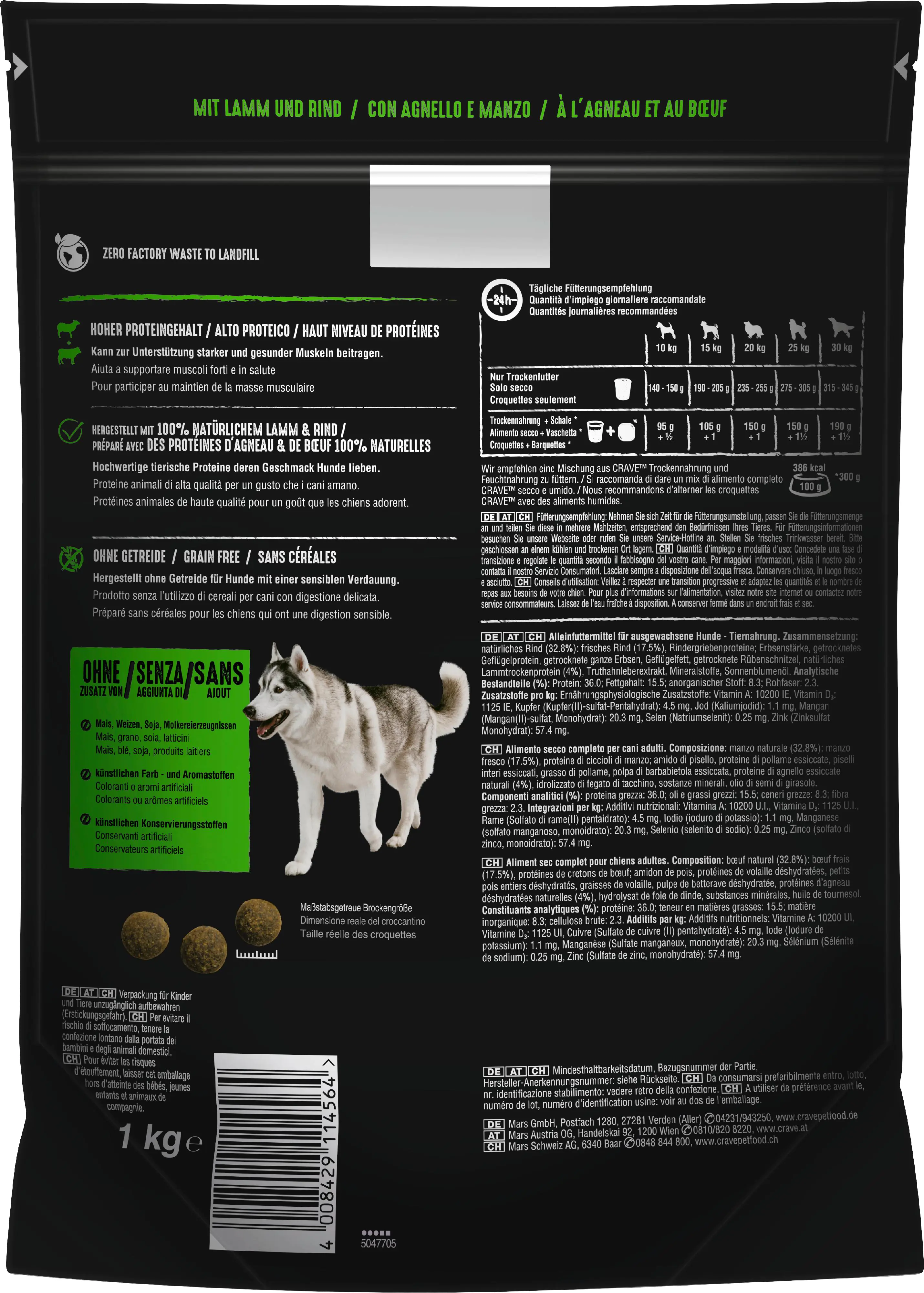 Crave Adult mit Lamm und Rind Hundefutter 1 kg Crave Adult mit Lamm und Rind Hundefutter 1 kg