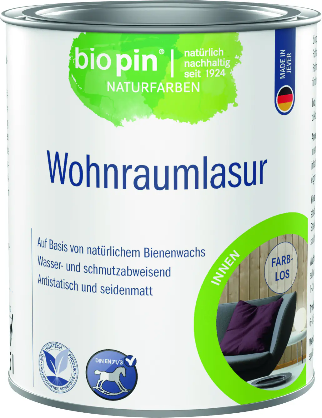 Biopin Wohnraumlasur 750 ml farblos