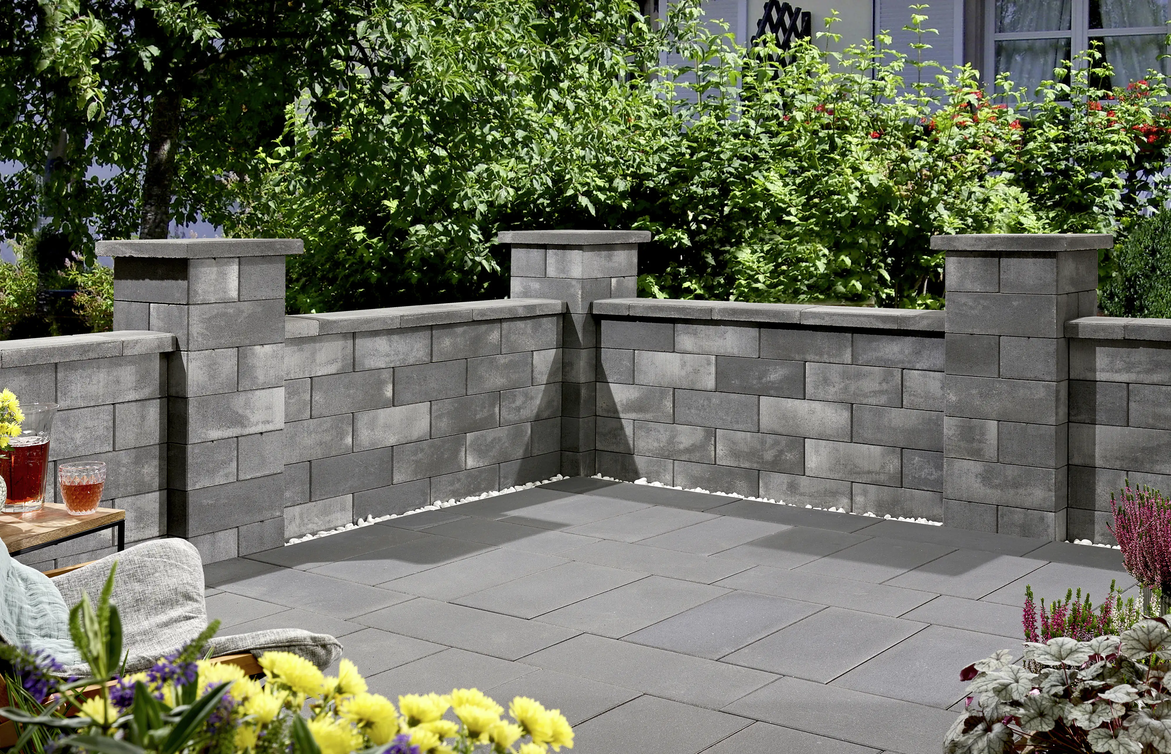 Kann Pfeilderabdeckung Lindeza 48 x 48 x 5,5 cm vulkan-anthrazit