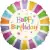 Folienballon Happy Birthday bunt 19 x 13,5 cm