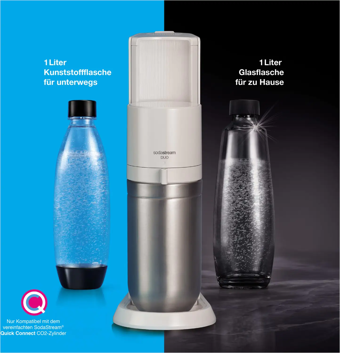 Sodastream Trinkwassersprudler Duo weiß für Glas- und PET-Flasche Sodastream Trinkwassersprudler Duo weiß für Glas- und PET-Flasche