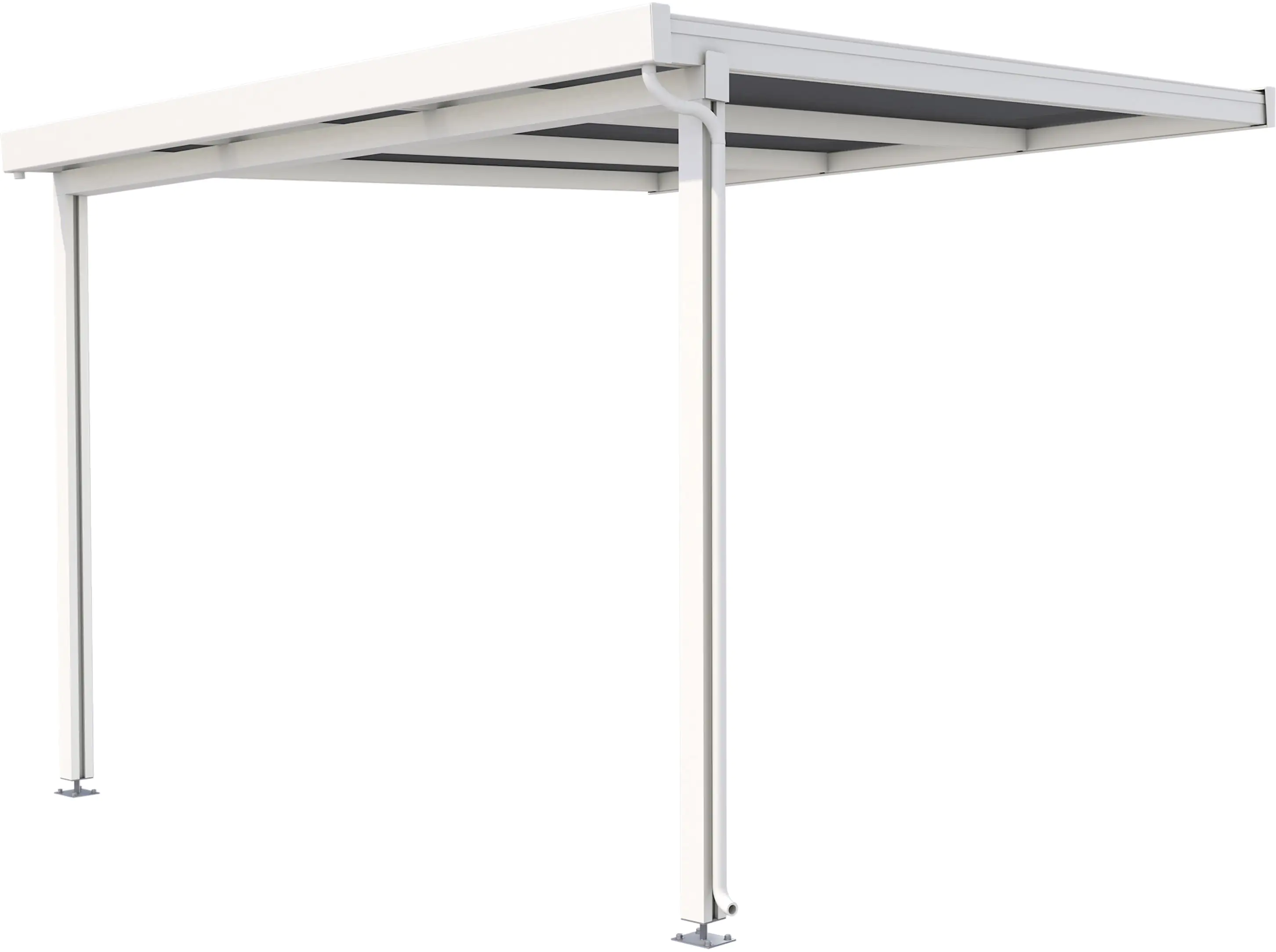 Gutta Premium Terrassendach 309,4 x 306 cm weiß Acryl bronce 16 mm