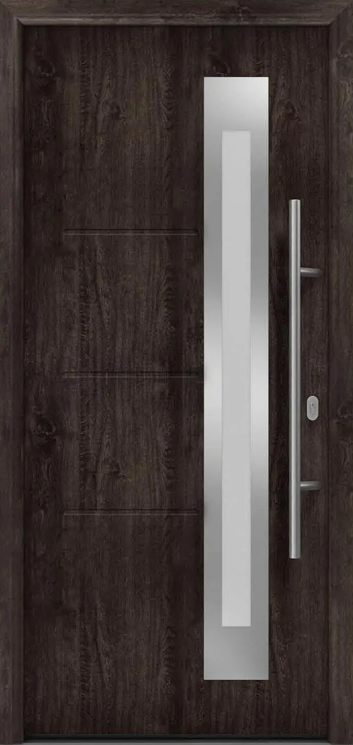 EcoStar Haustür ISOPRO IP 780S night oak 110 x 210 cm